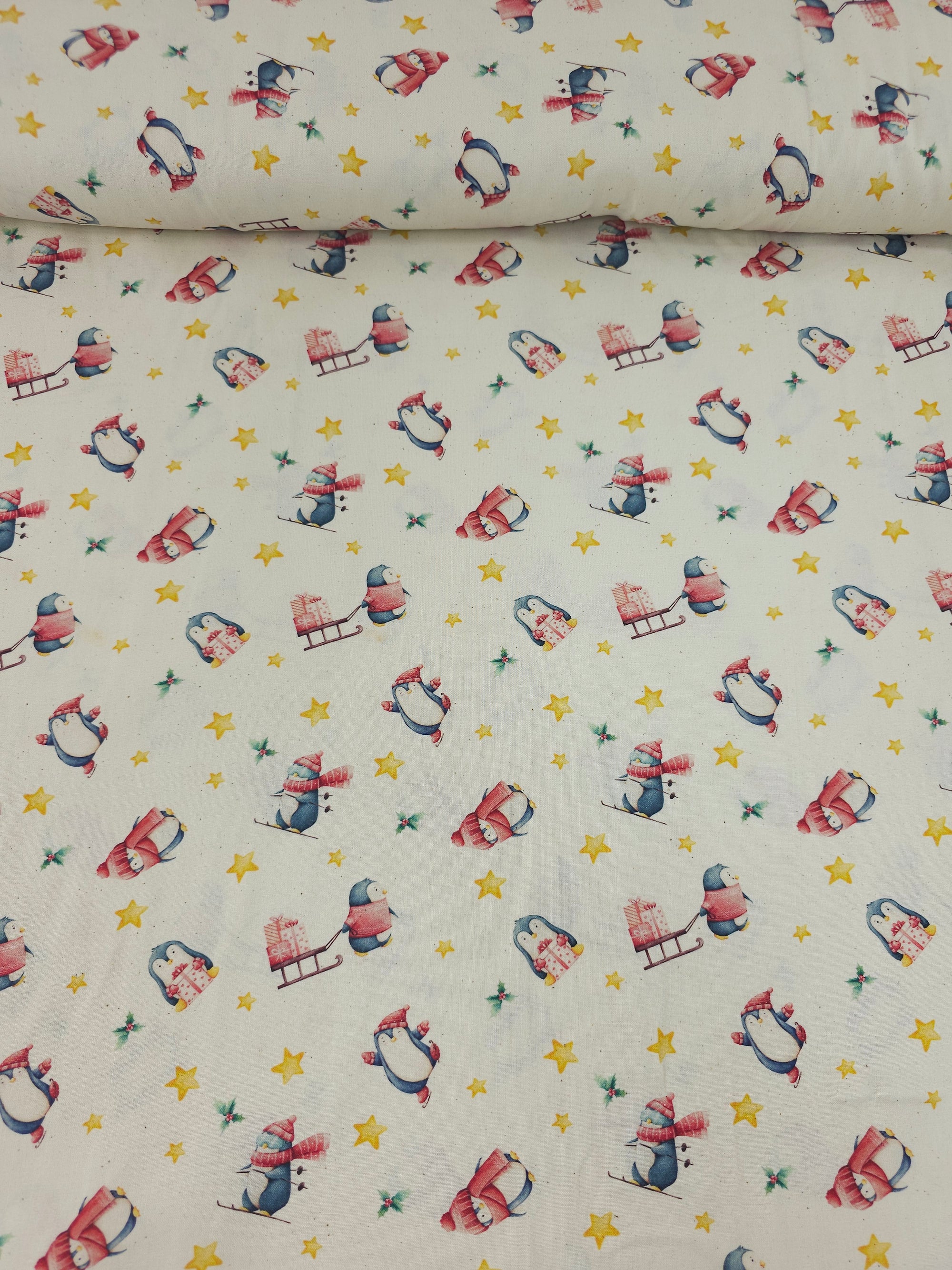 Penguin Festivities 100% Cotton 60"
