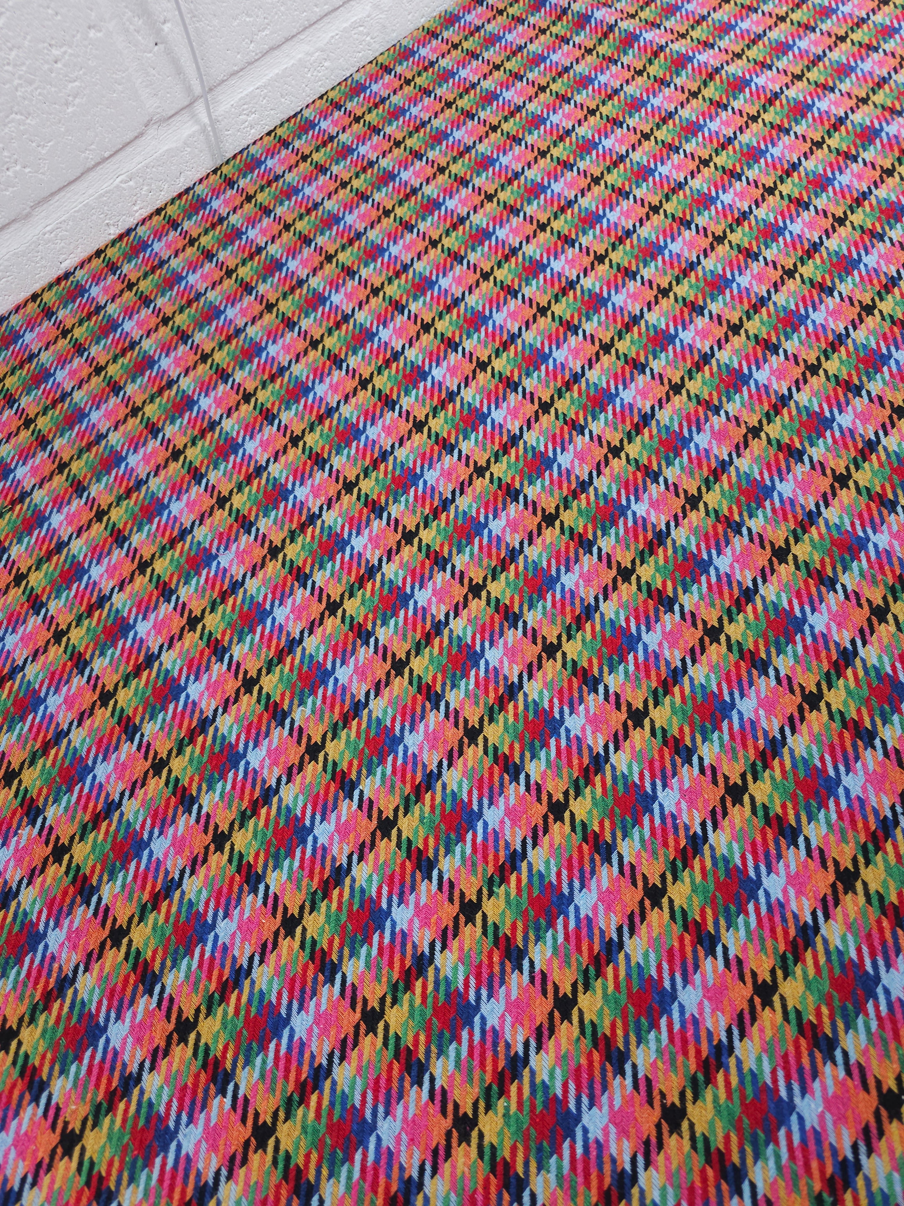 Multicolour Tartan Check Boucle