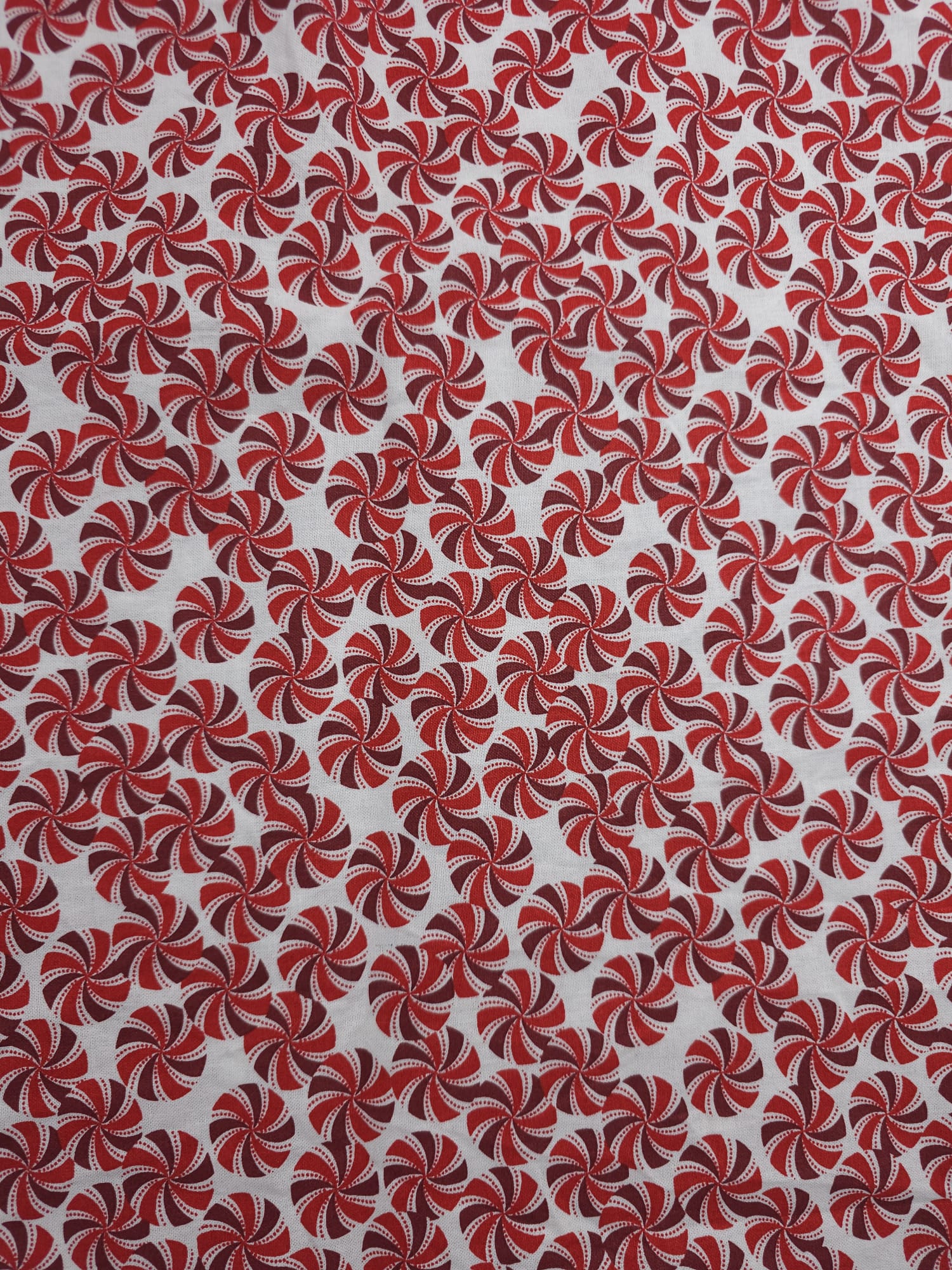 Peppermint Swirl Candy Cotton - 1.2m Piece
