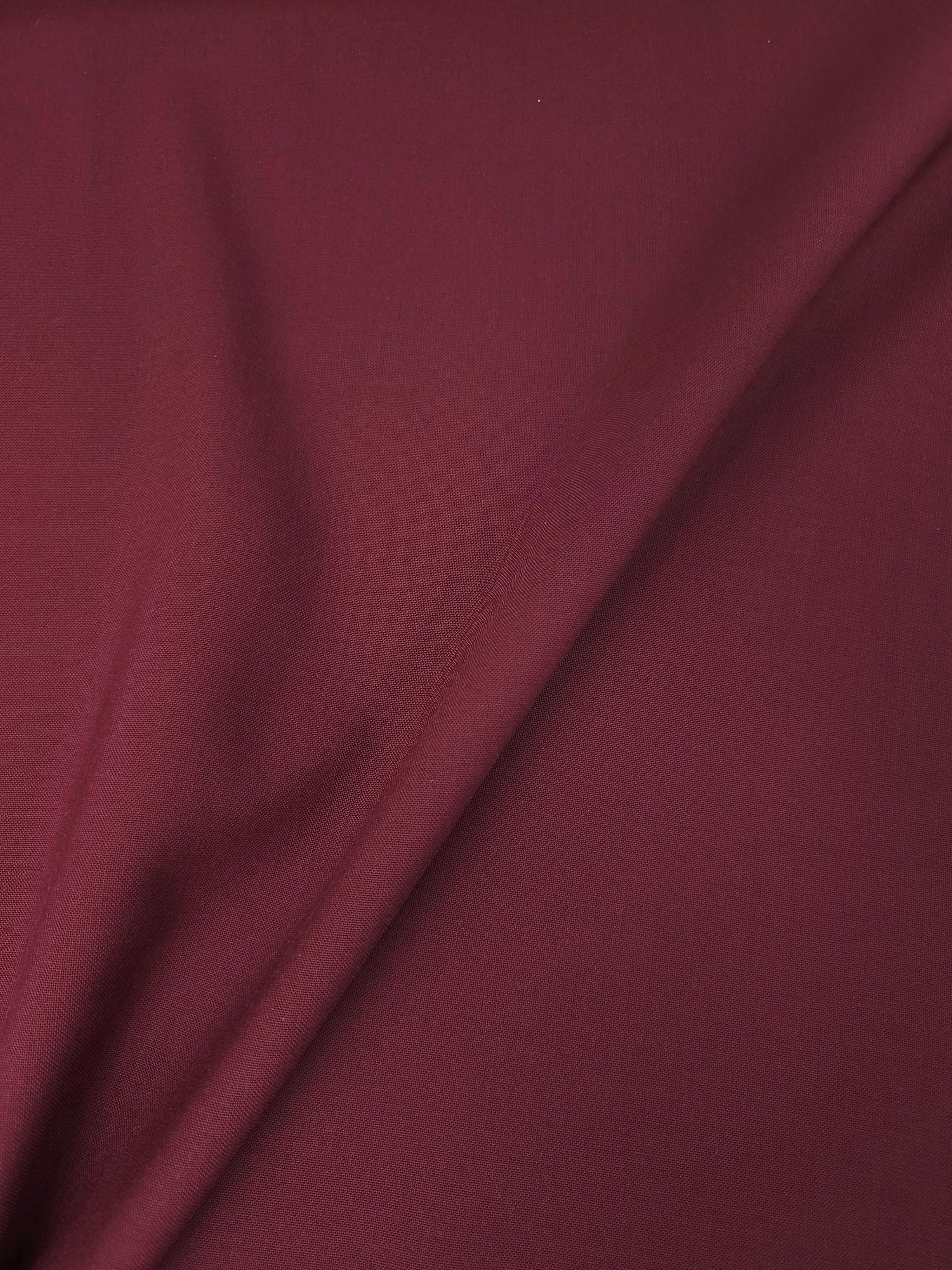 Burgundy Red Poly Wool Suiting - 1.65m Piece