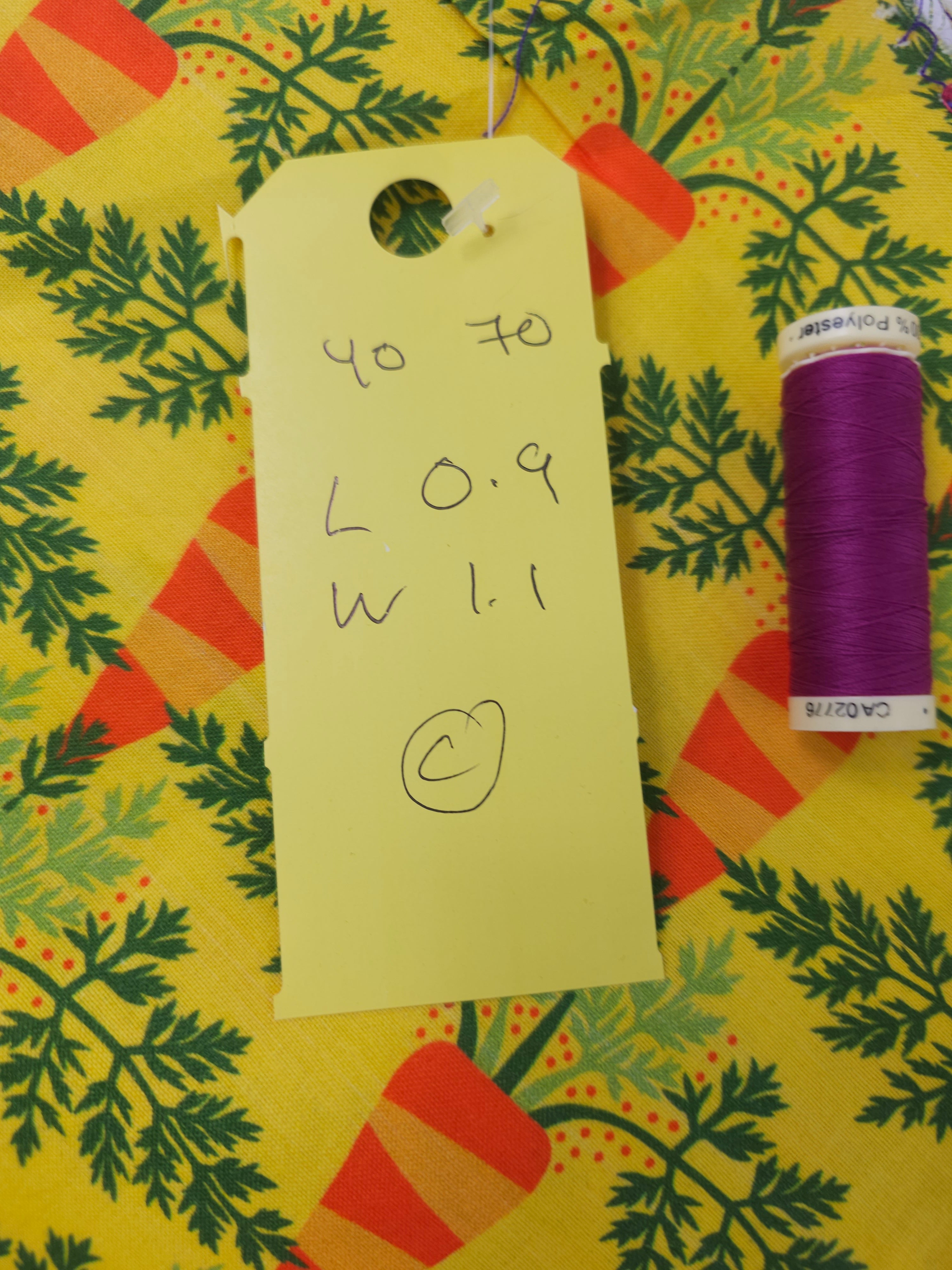 Little yellow carrot Cotton- 0.9m piece