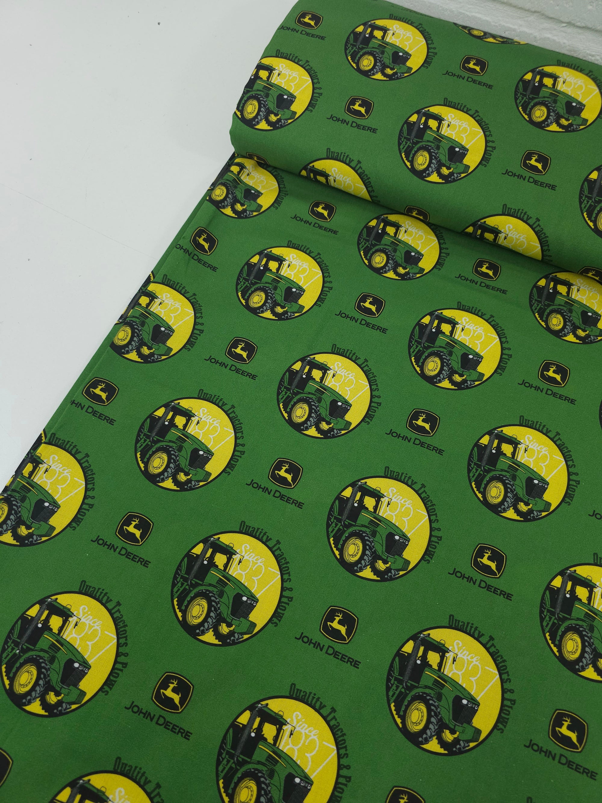 John Deere Tractor Icon 100% Cotton