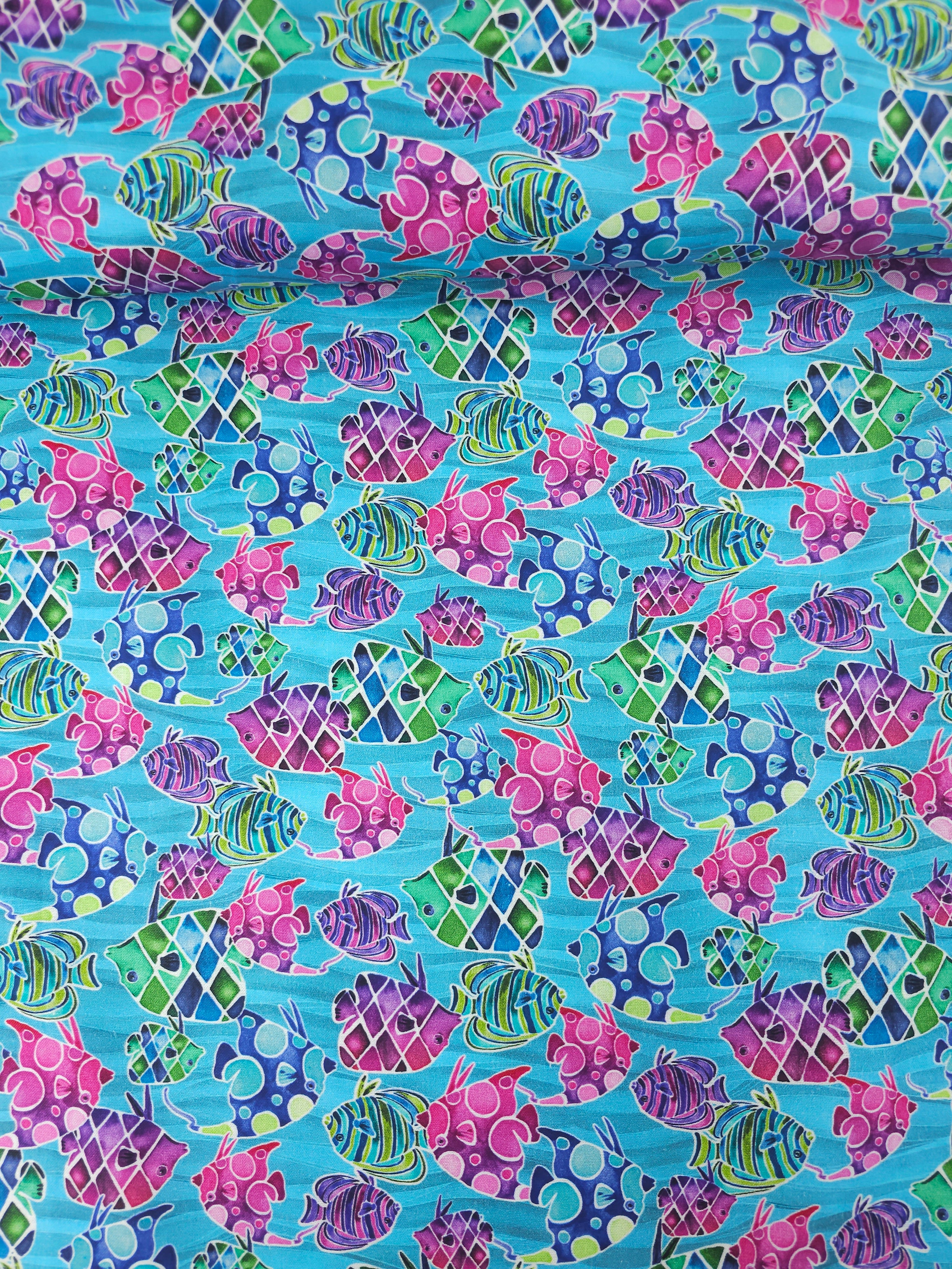 Tropical Fish 100% Cotton