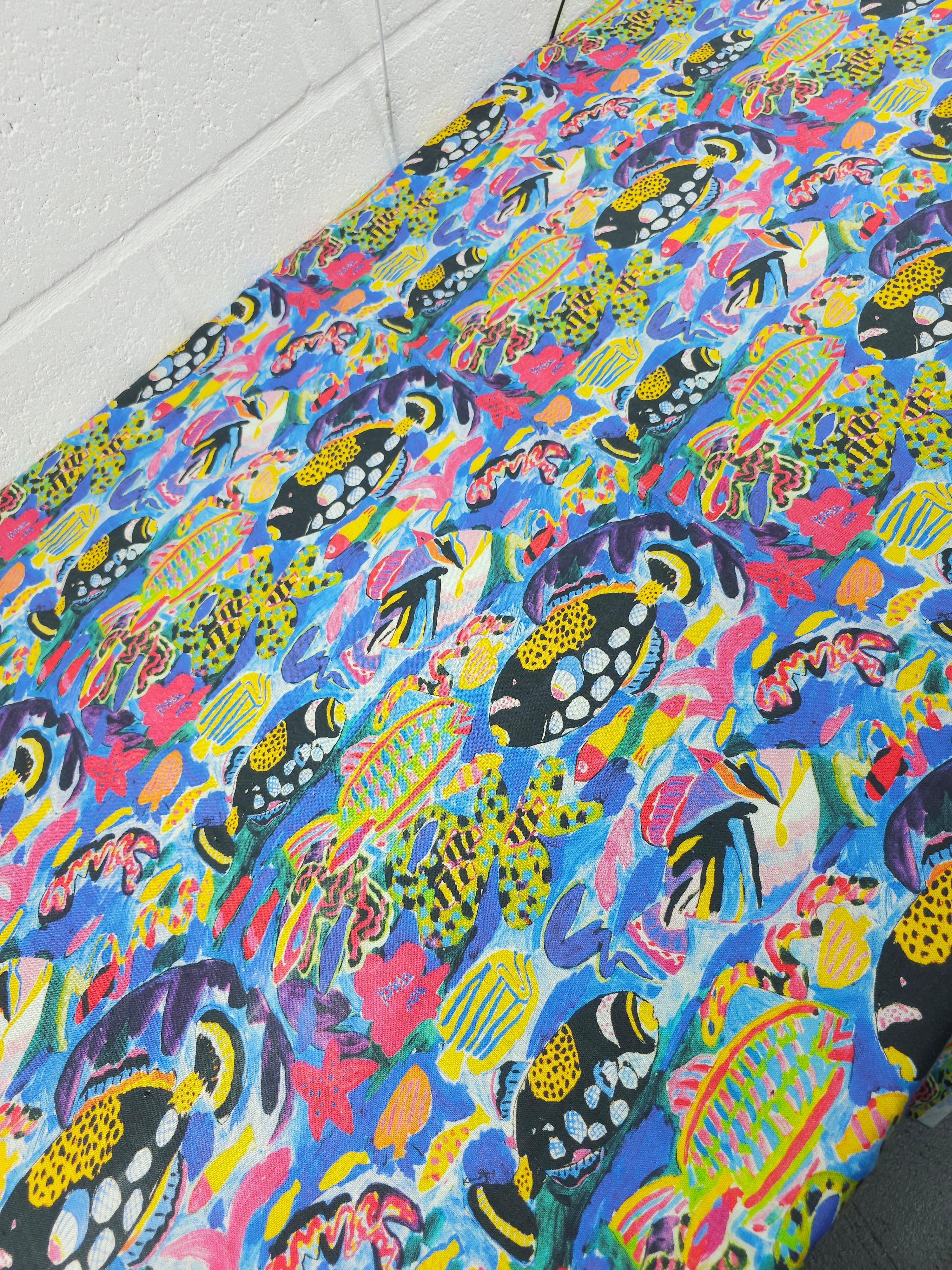 Abstract Pop Under The Sea Heavy Linen - Kip & Co x Ken Done