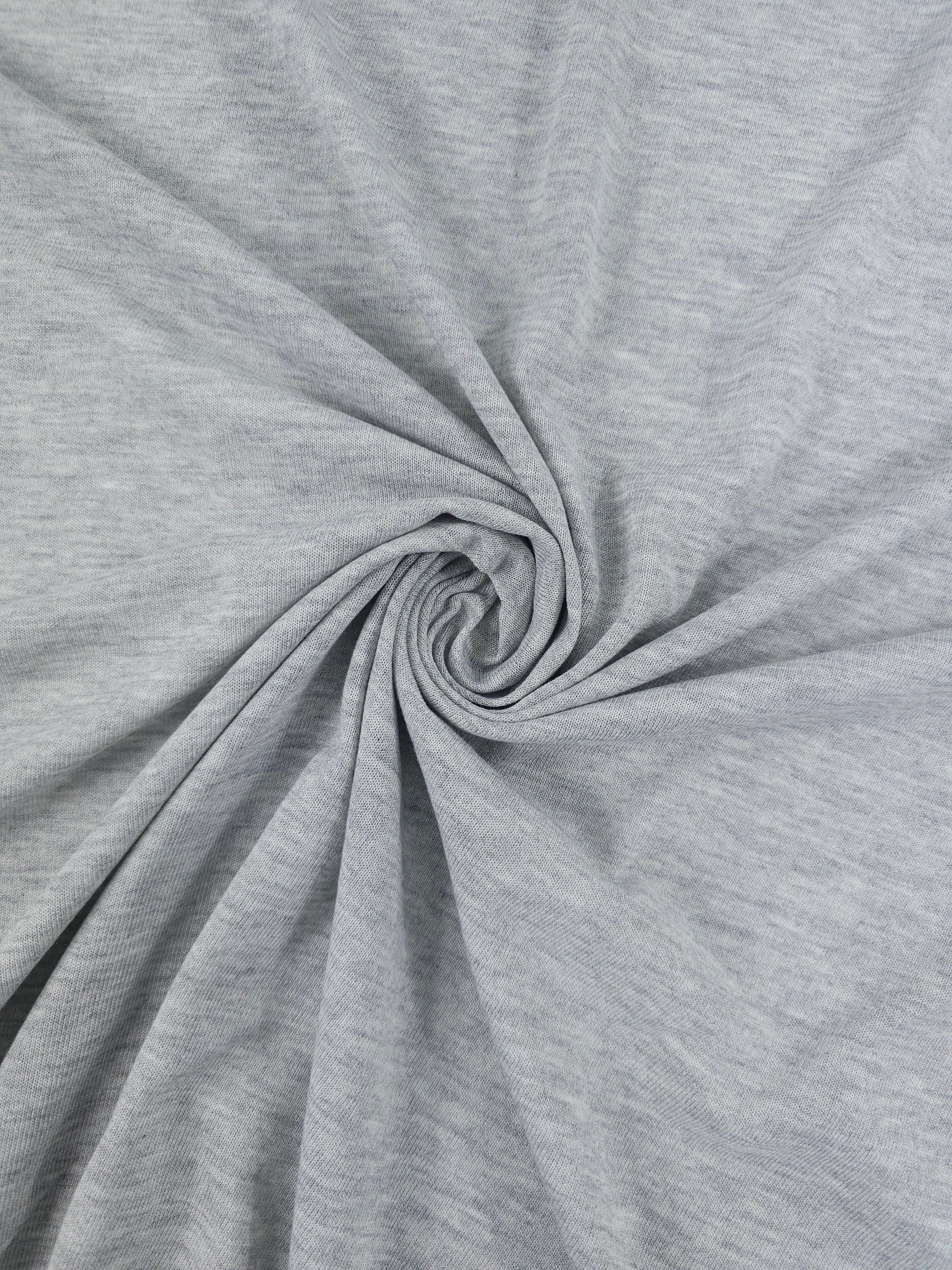 Light Grey Marl Cotton Jersey