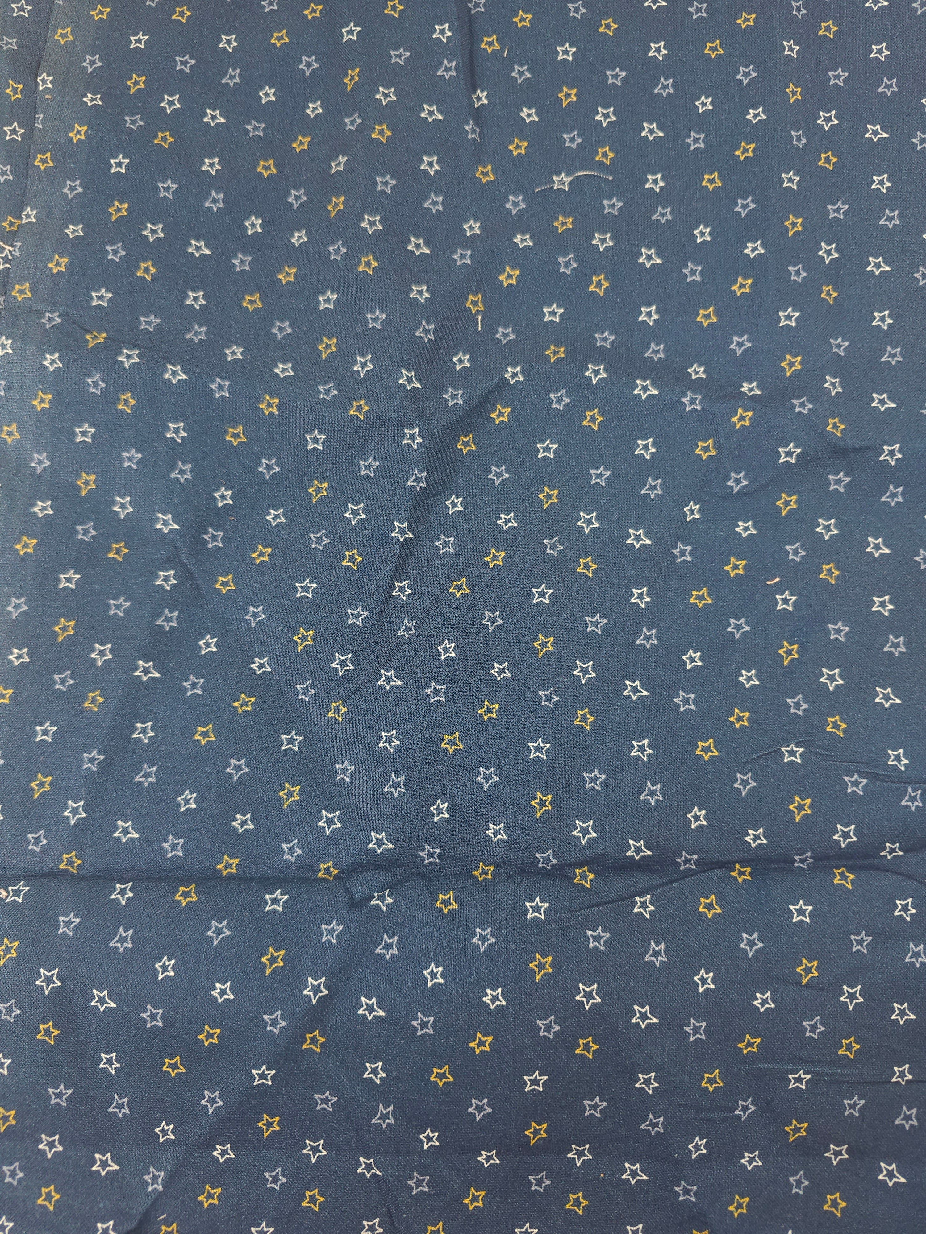 Navy star Cotton- 1.2m piece