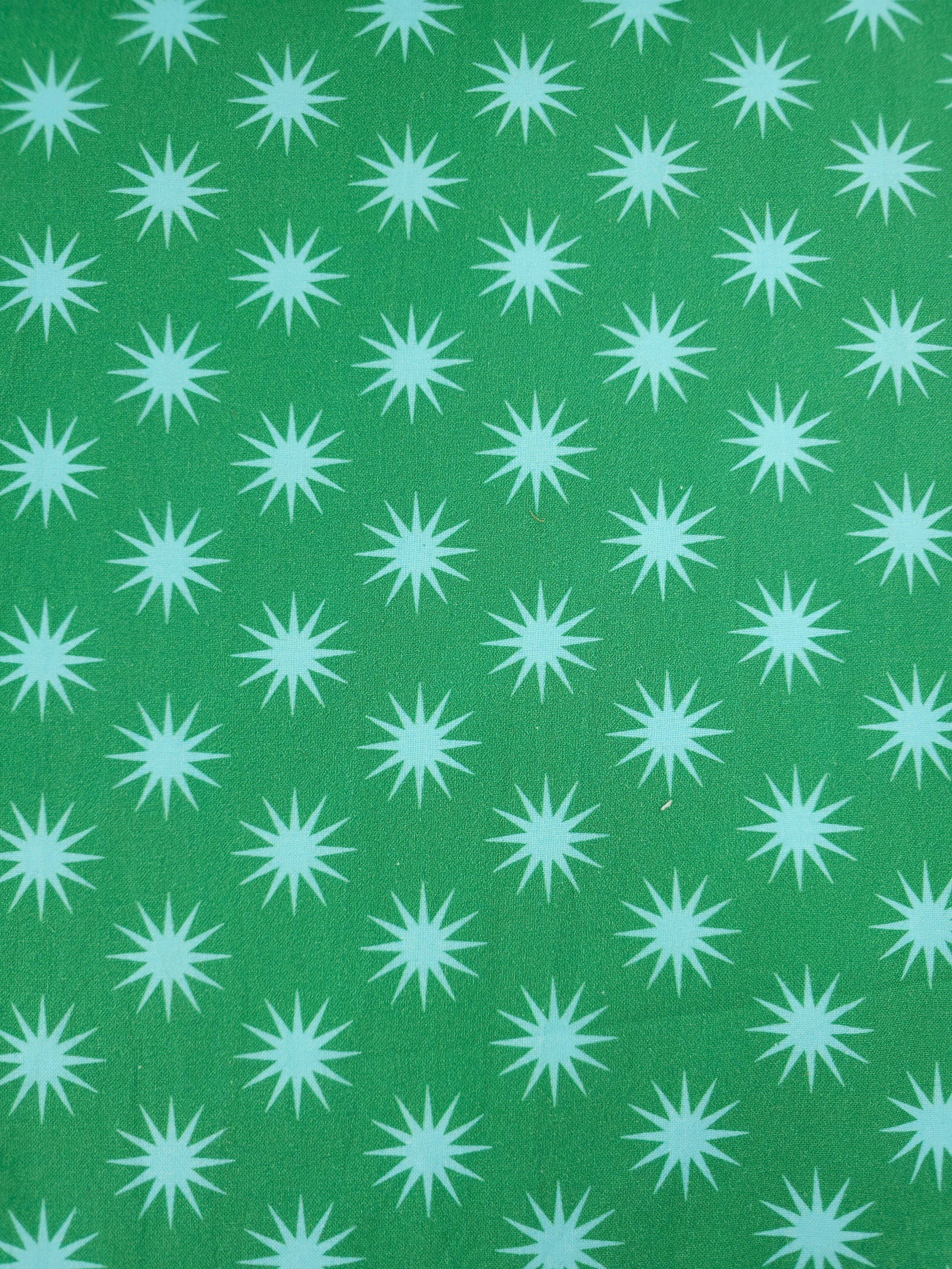 Green/Blue Abstract Star 100% Cotton