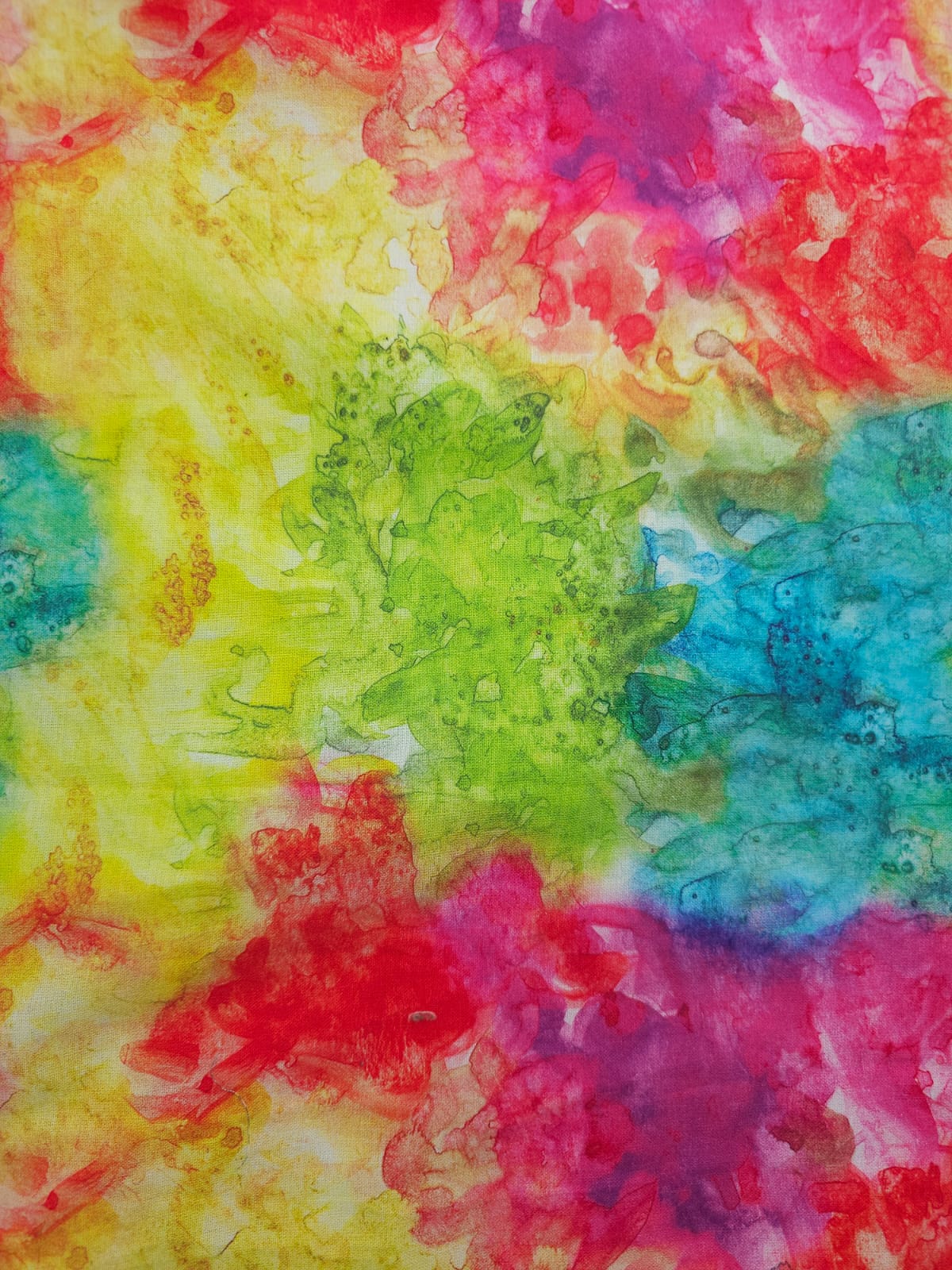 Rainbow Splotch Cotton - 6m Piece