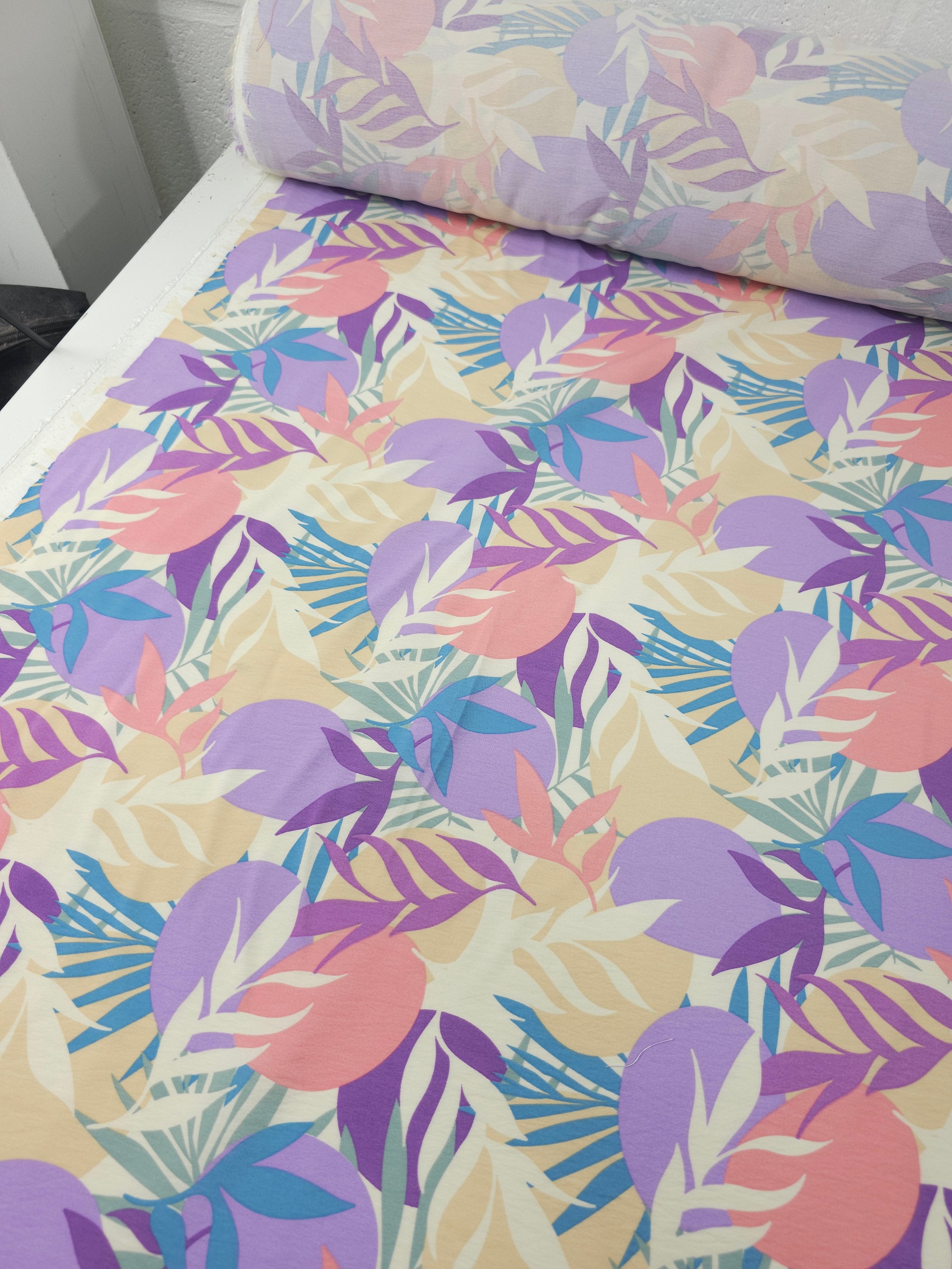 Pastel Palm Fiesta Modal Viscose