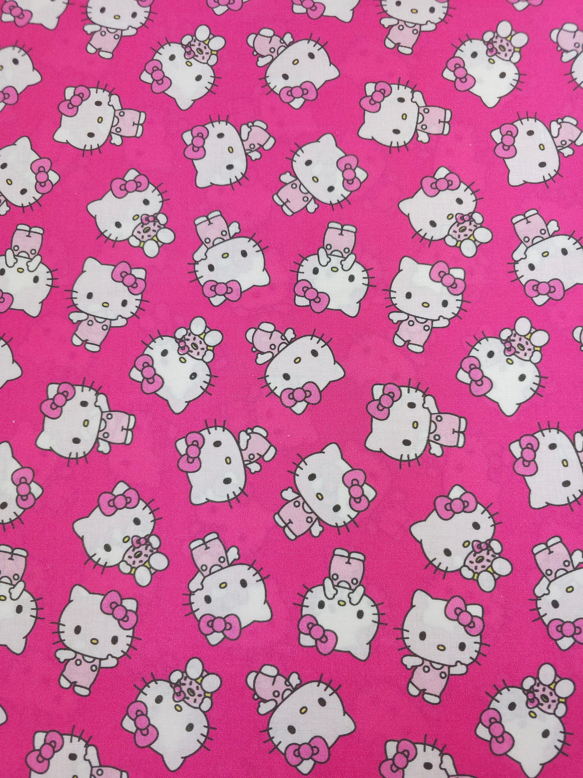 Hot Pink Hello Kitty Donut Treat 100% Cotton