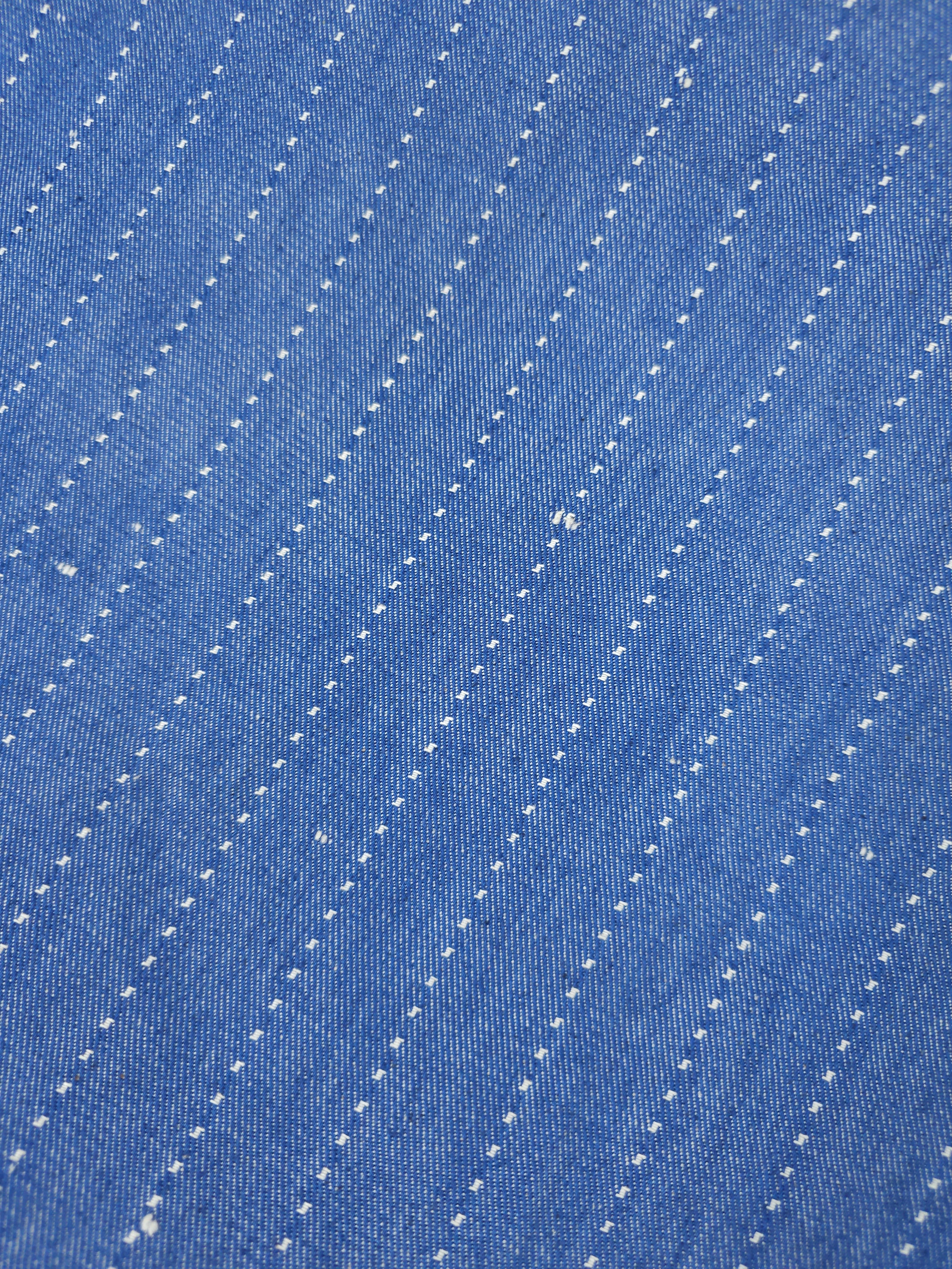Washed Blue Dotty Track Stripe Denim