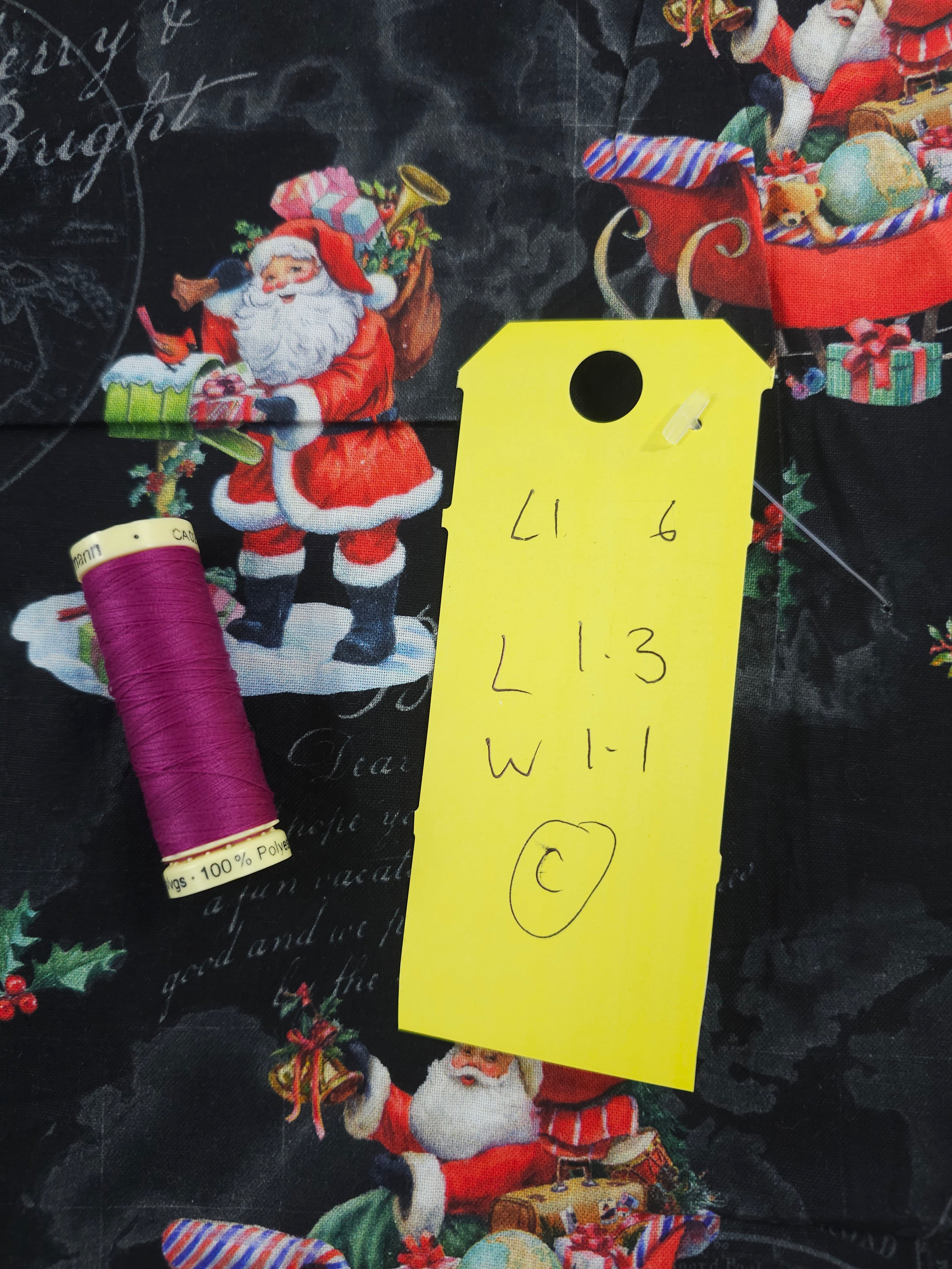 Dark Christmas Cotton- 1.3m piece