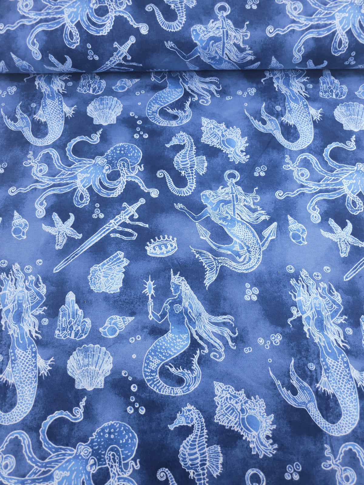 Fantasy Mermaid Blizzard Lightweight Flannel Cotton