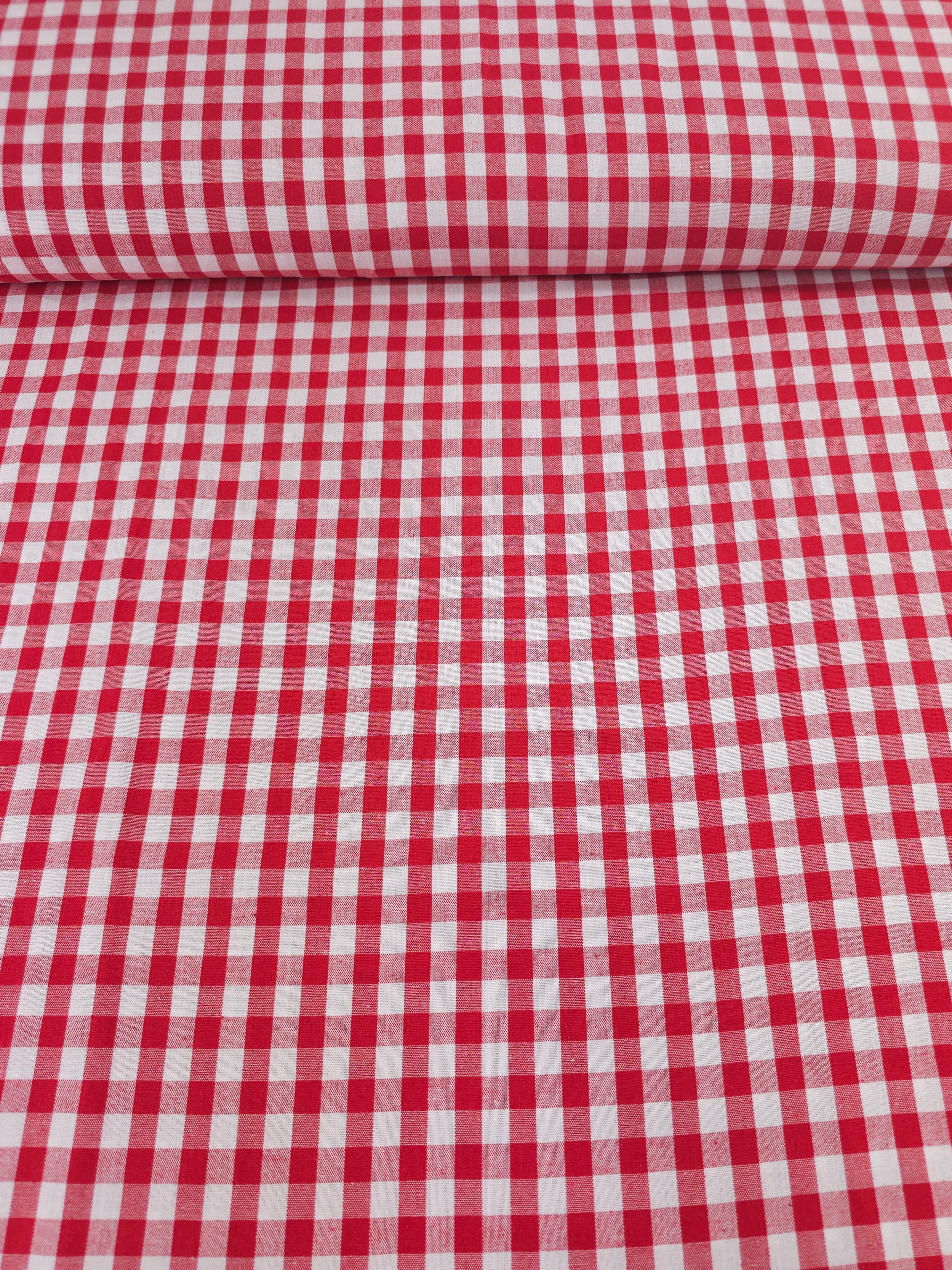 Red Gingham 100% Cotton