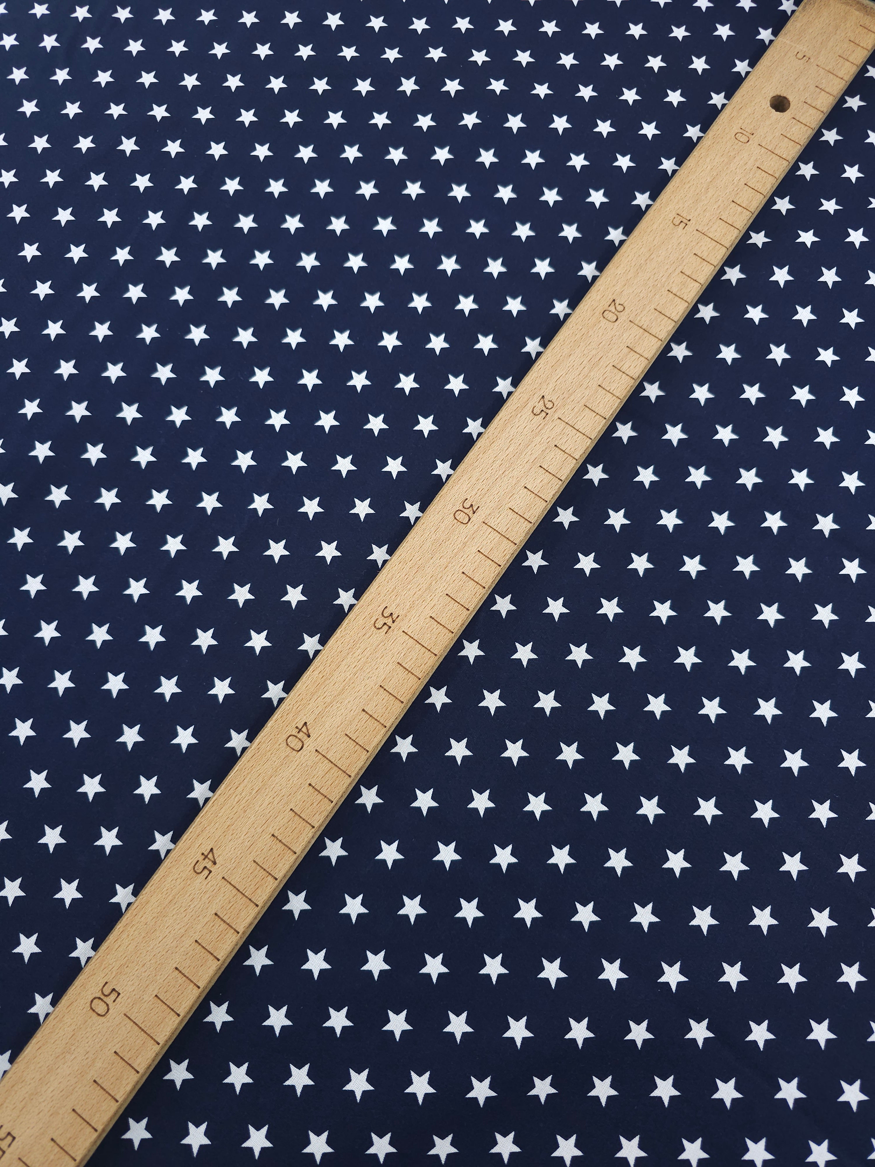 Navy Petit Stars Lightweight Cotton 60"