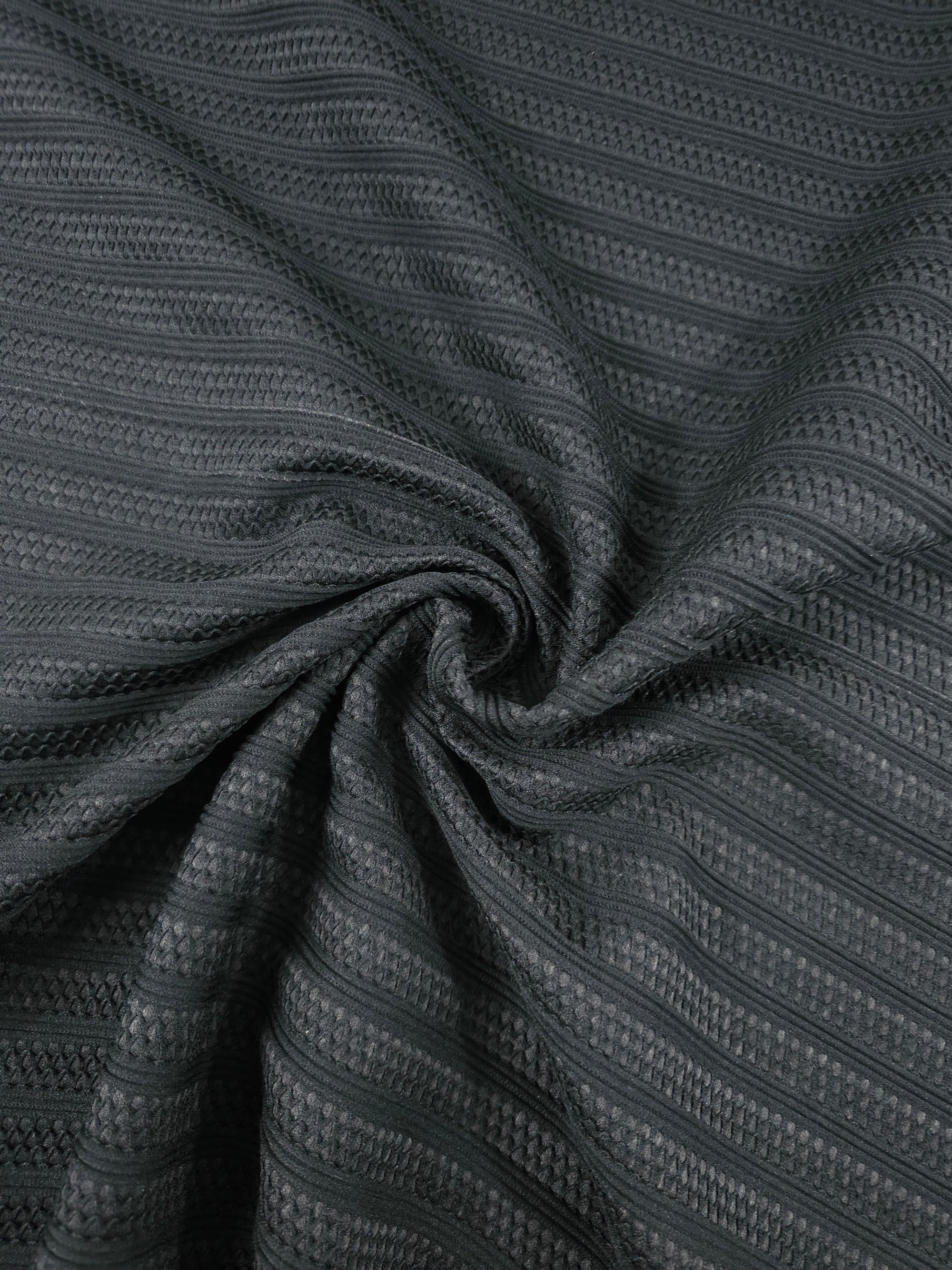 Black Bonded Lace Stripe Scuba