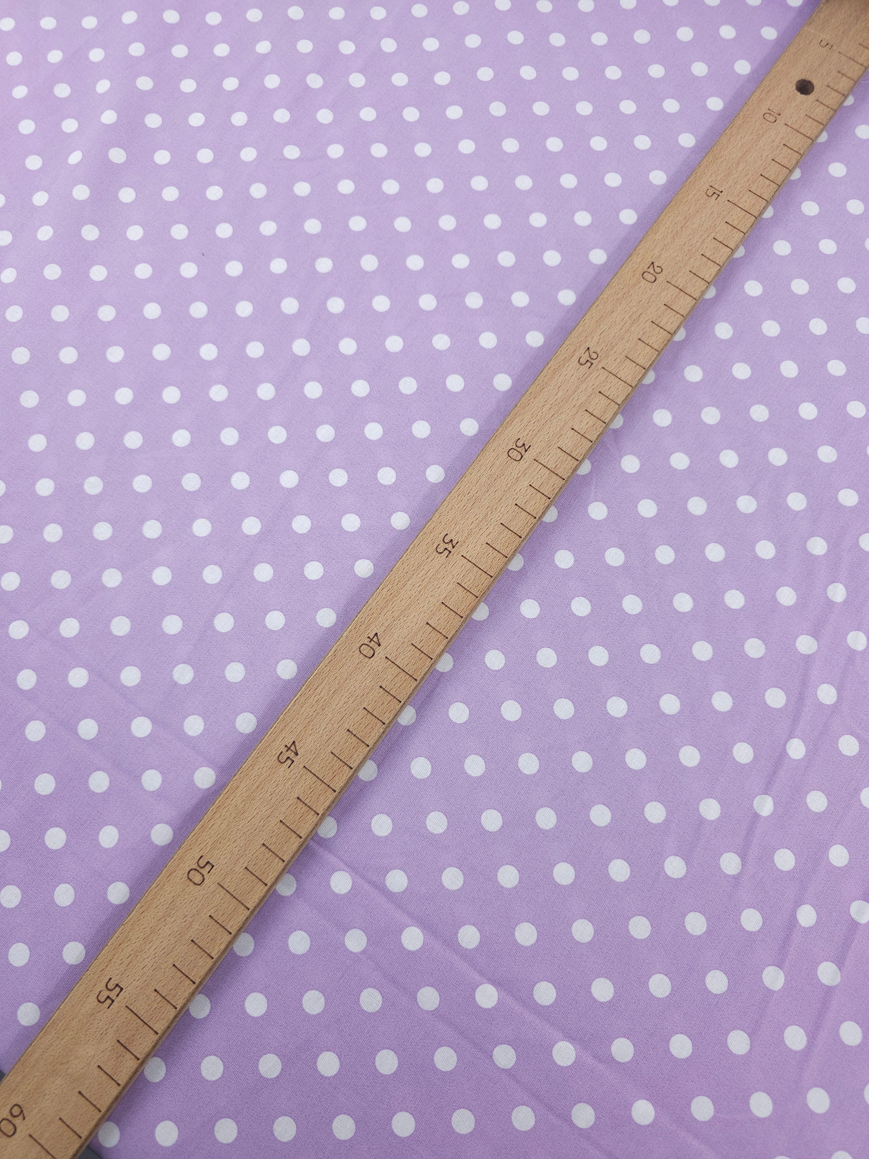 Light Purple Small Polka Spot Lightweight Cotton 60"