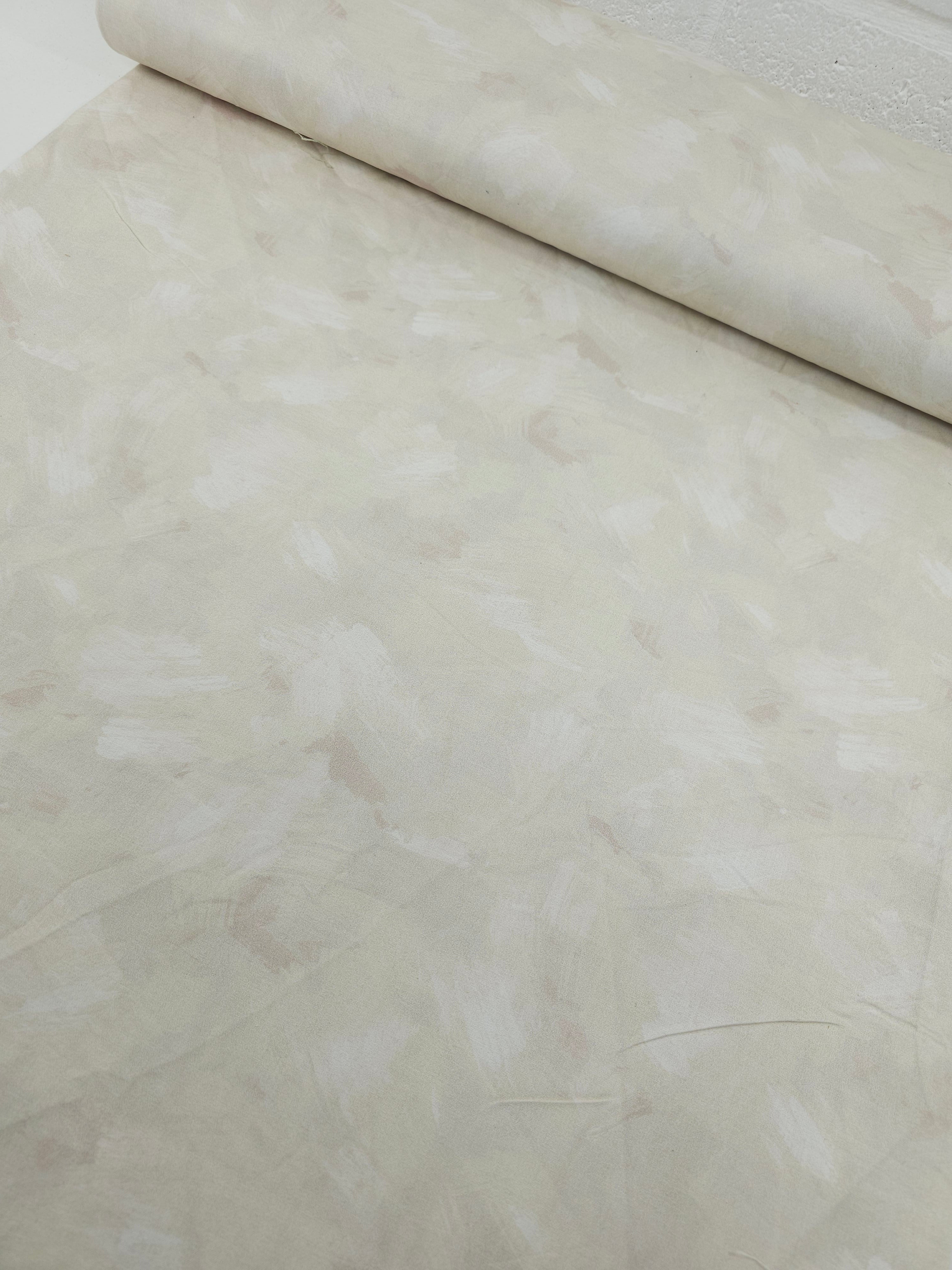 Pale Cream Watercolour Etchings 100% Cotton 106" *EXTRA WIDE*
