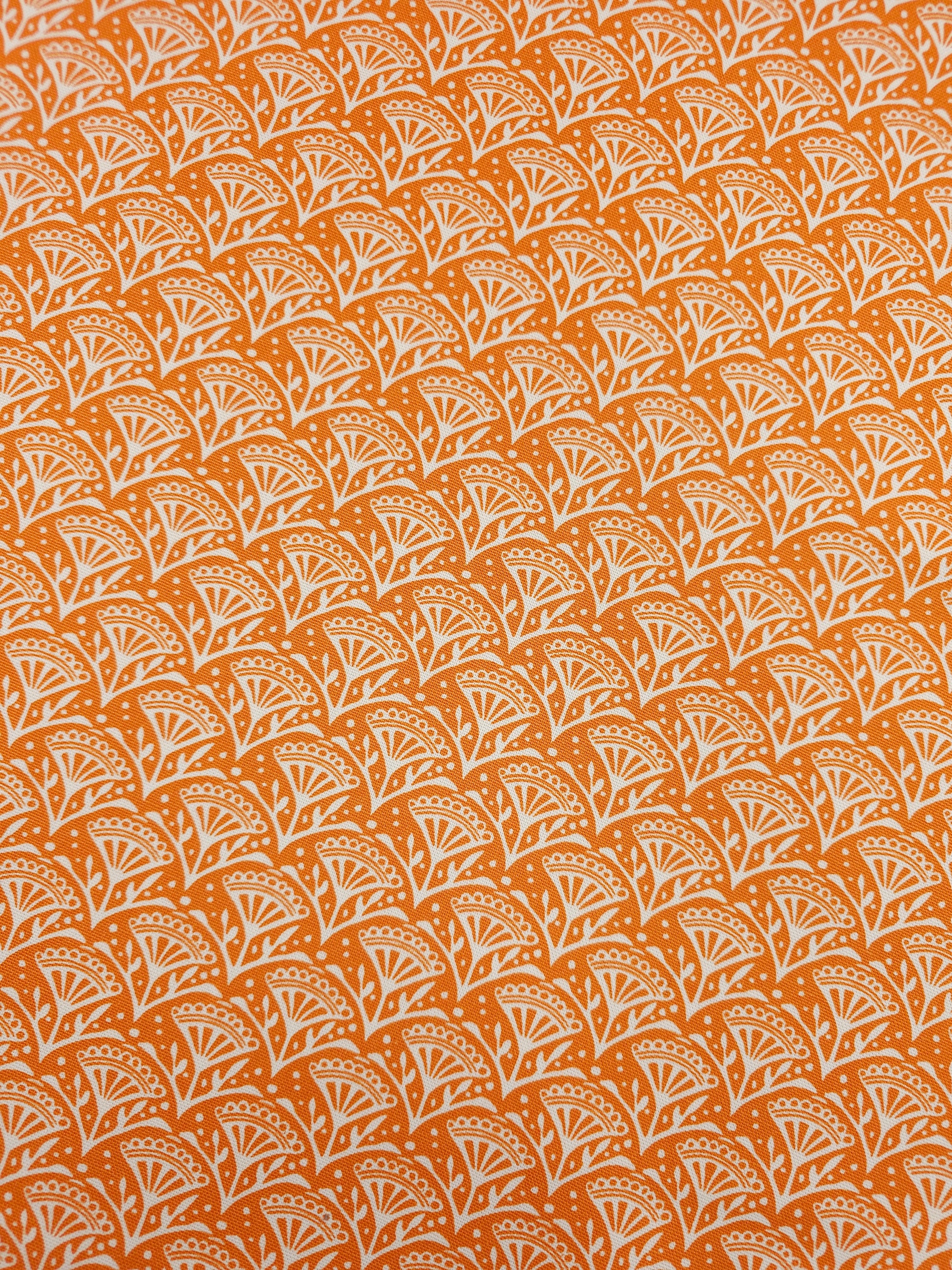 Orange Petal Scallop Lightweight Canvas Cotton