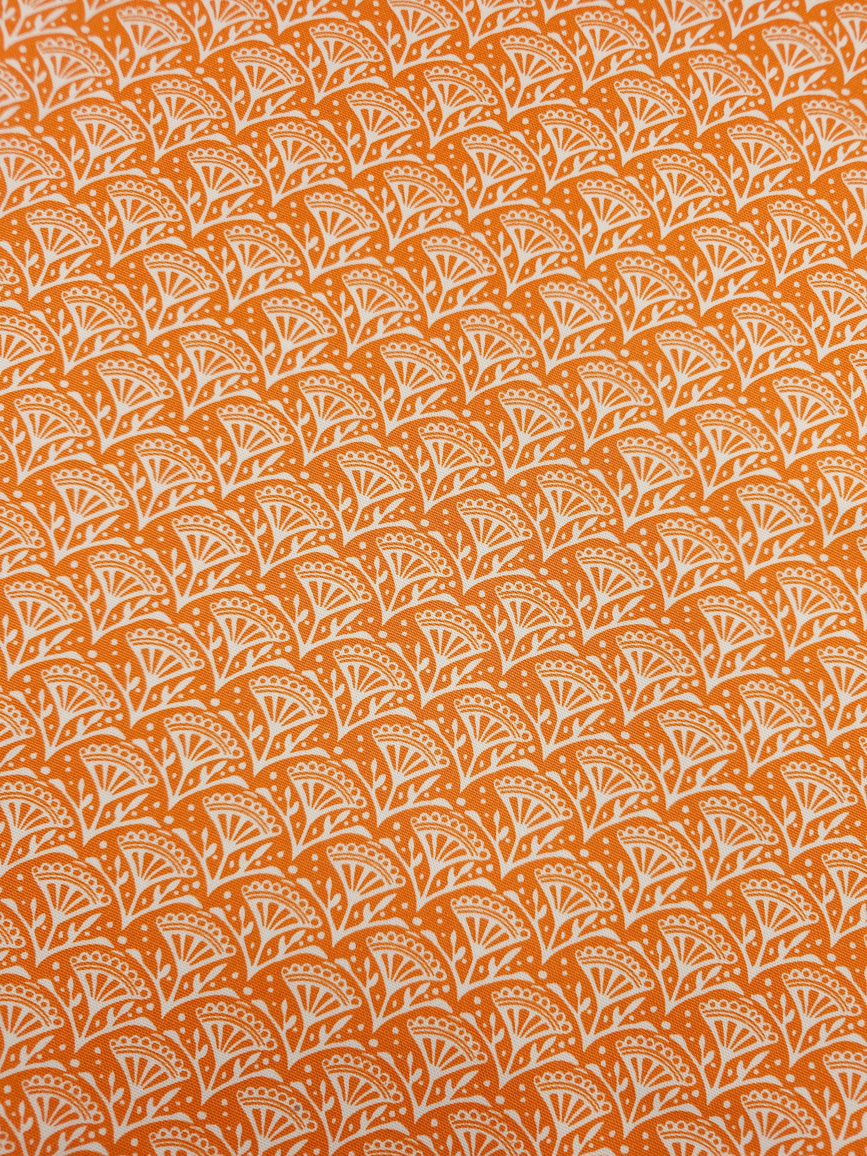 Orange Petal Scallop Lightweight Canvas Cotton