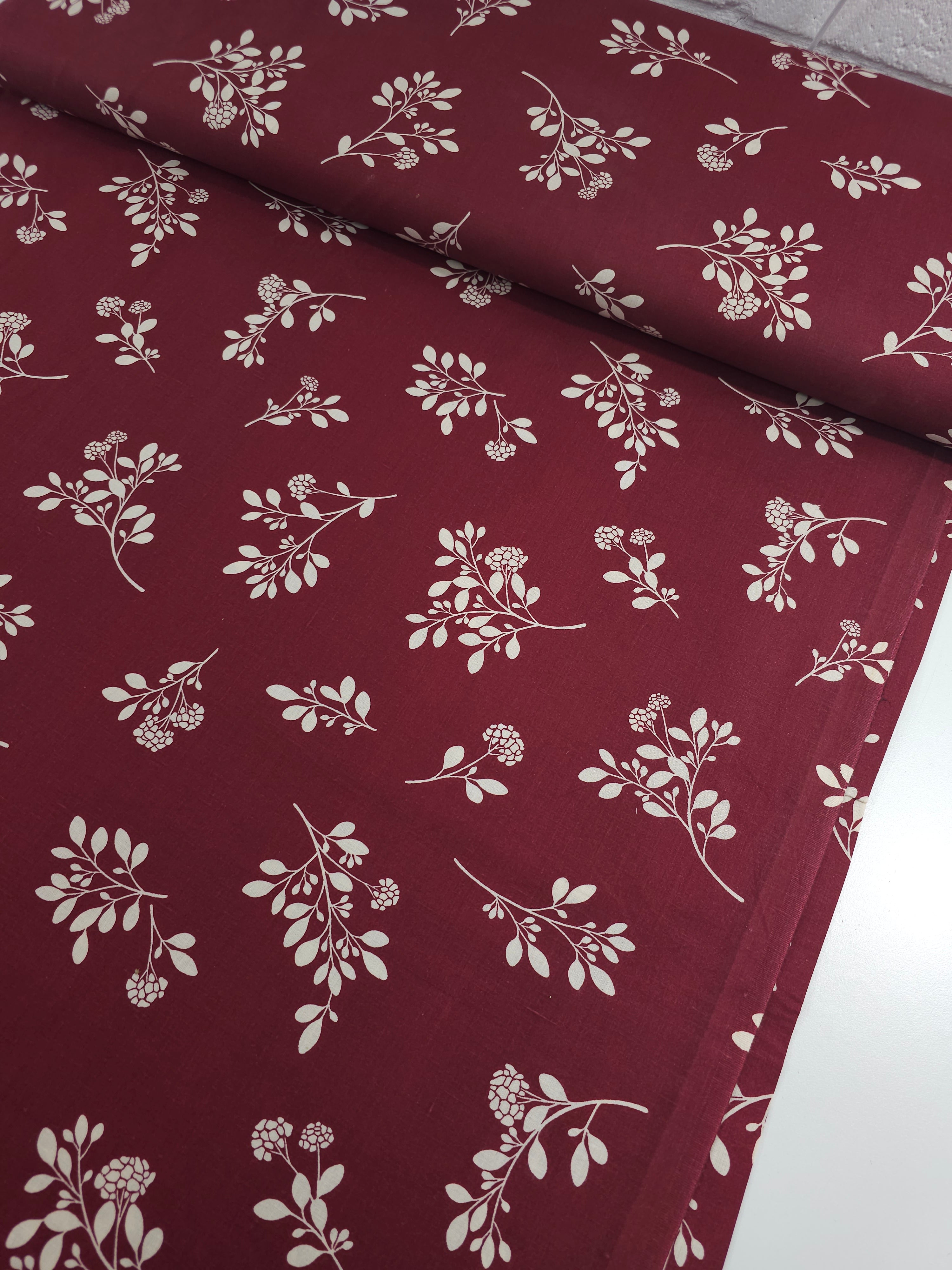 Wine Petal Bouquet 100% Cotton 104"