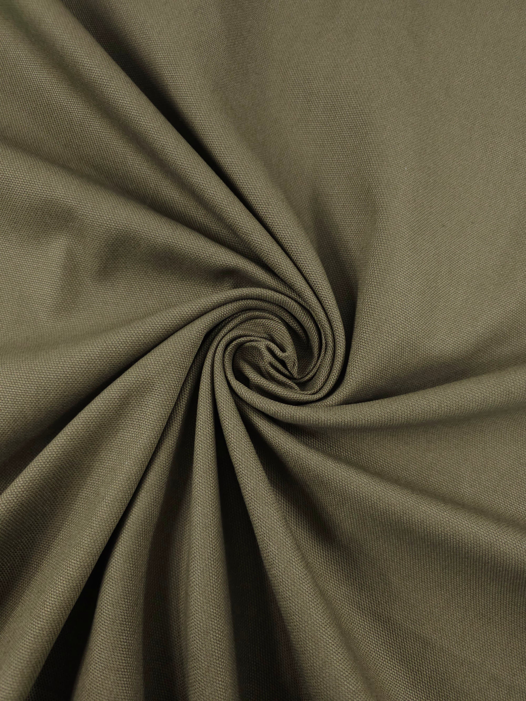 Moss Khaki Cotton Canvas