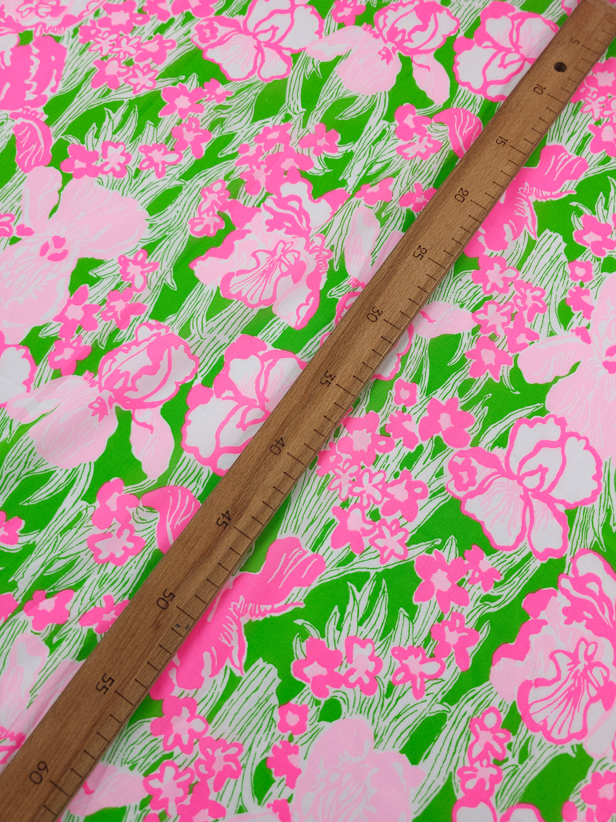 Neon Pink/Green Hannah Floral Lightweight Cotton - Lilly Pulitzer