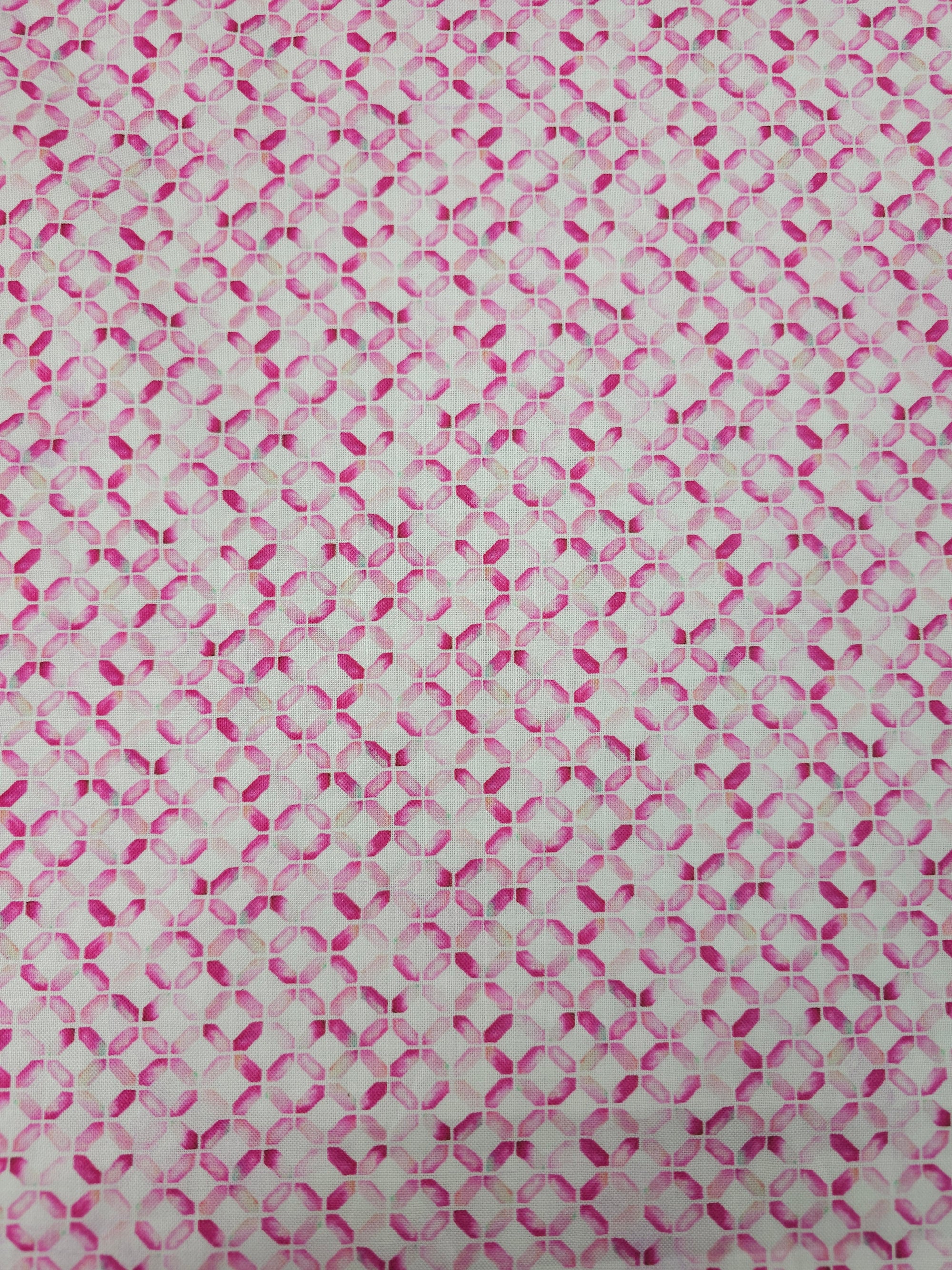 Pink Geometric Dash Links 100% Cotton