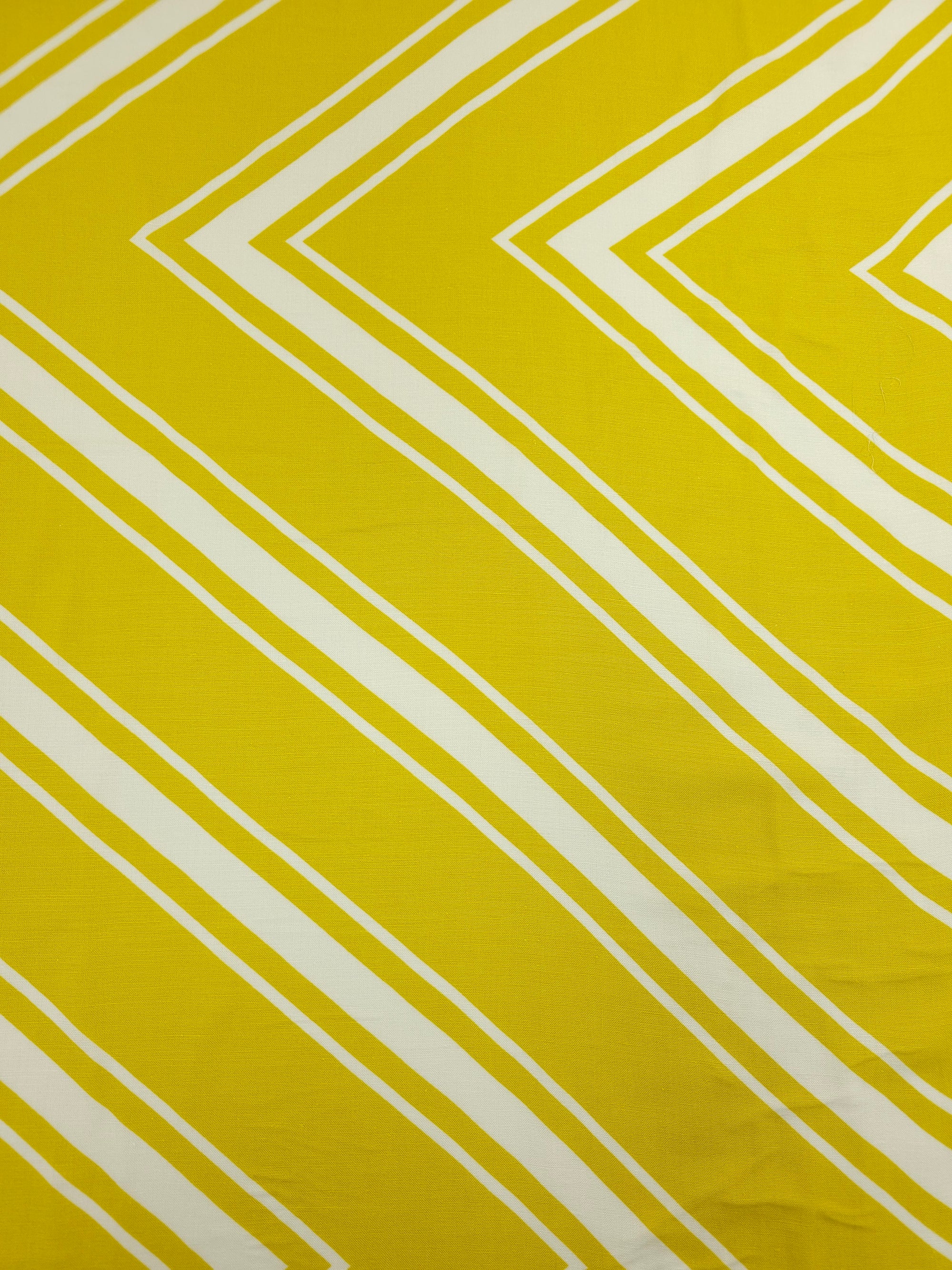 Mustard Yellow ZigZag Viscose Challis *DEFECT*