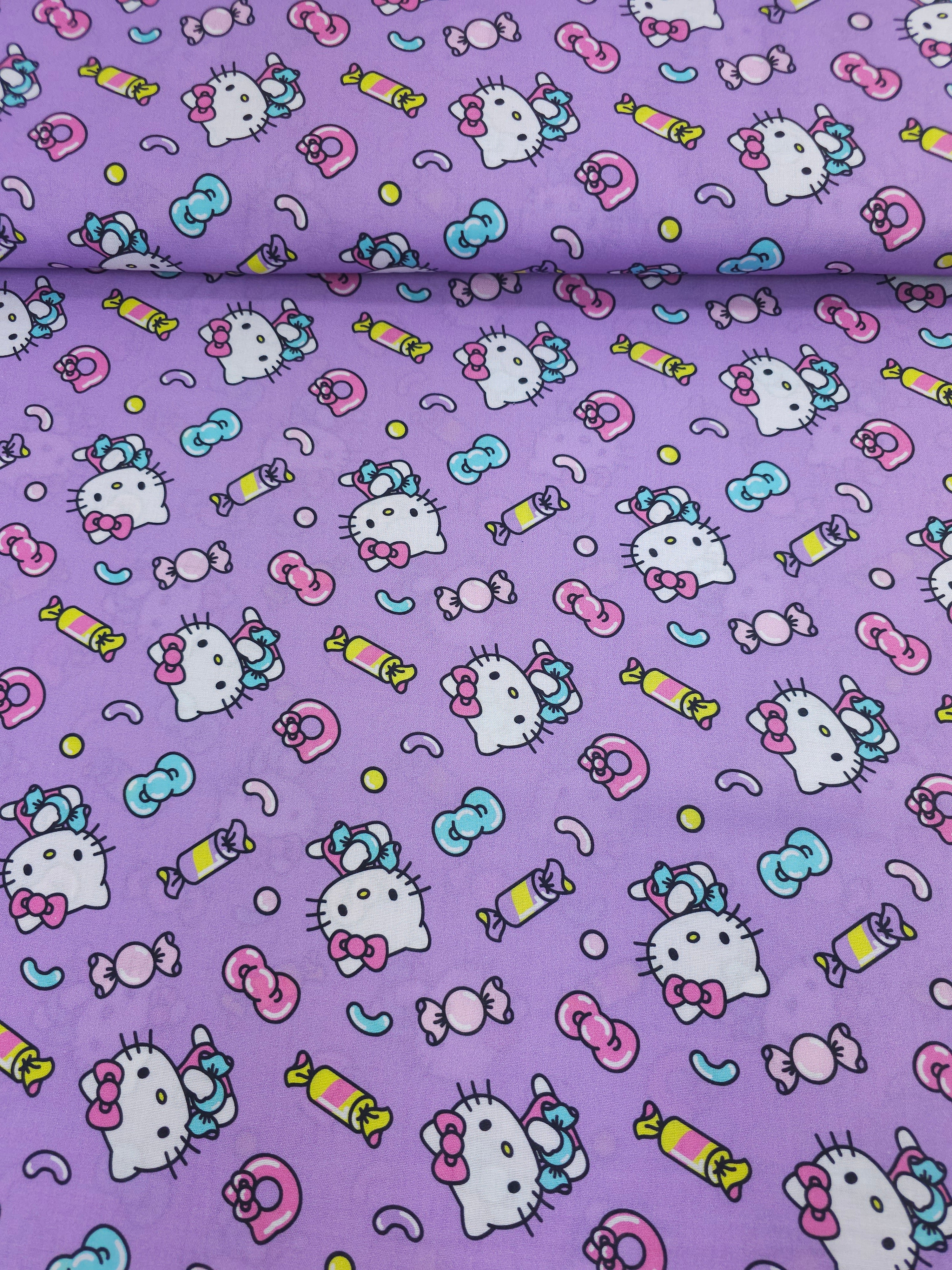 Purple Hello Kitty Candy Land 100% Cotton