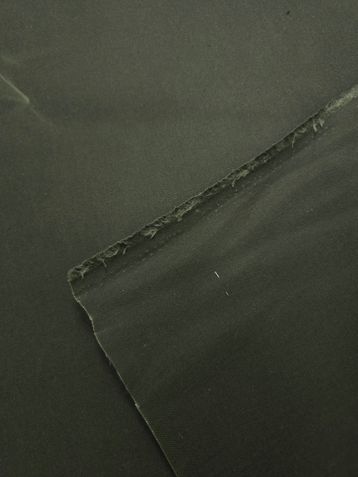 Deep Khaki Green Structured Wax Cotton