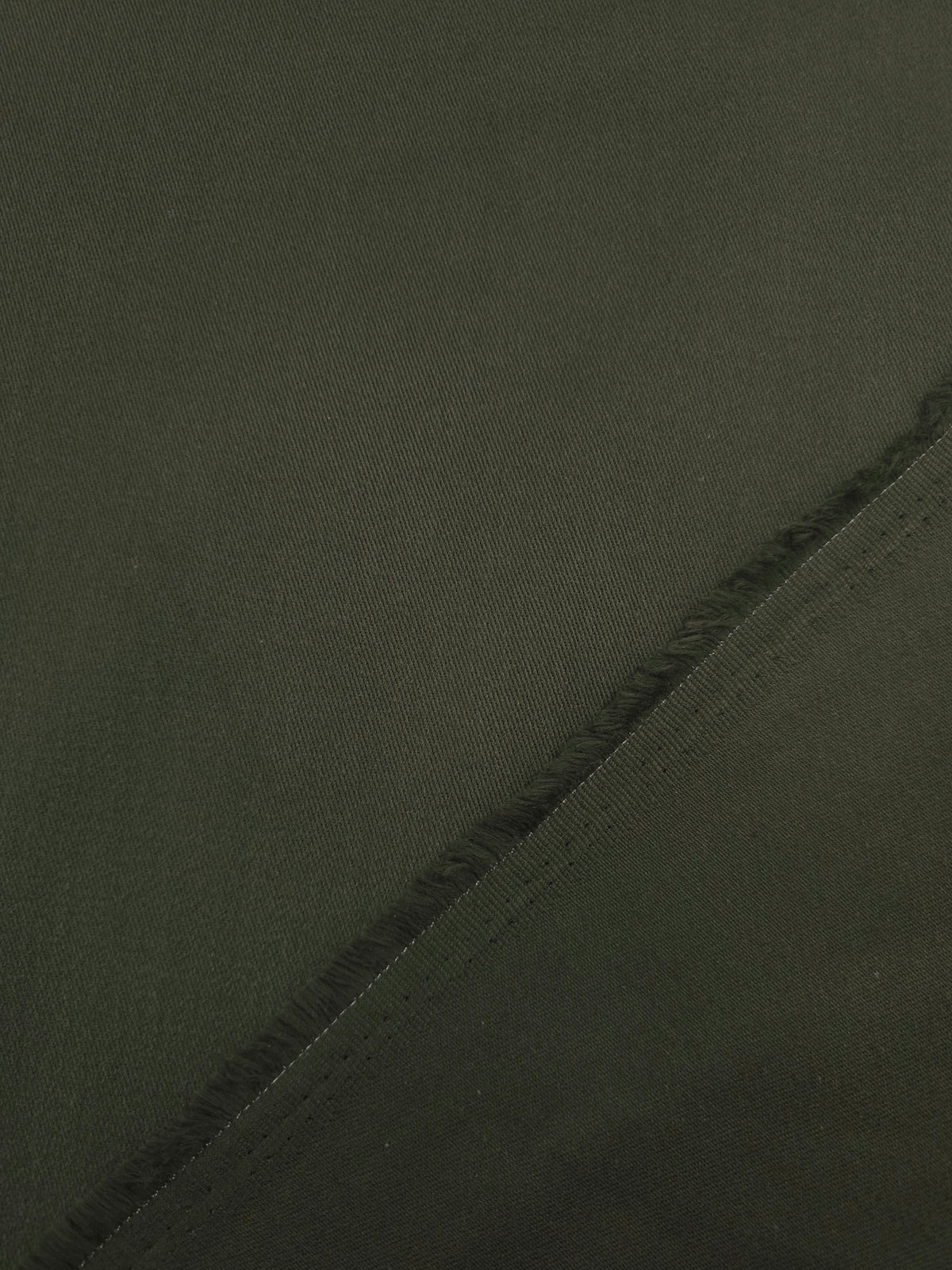 Khaki Brushed Cotton Twill