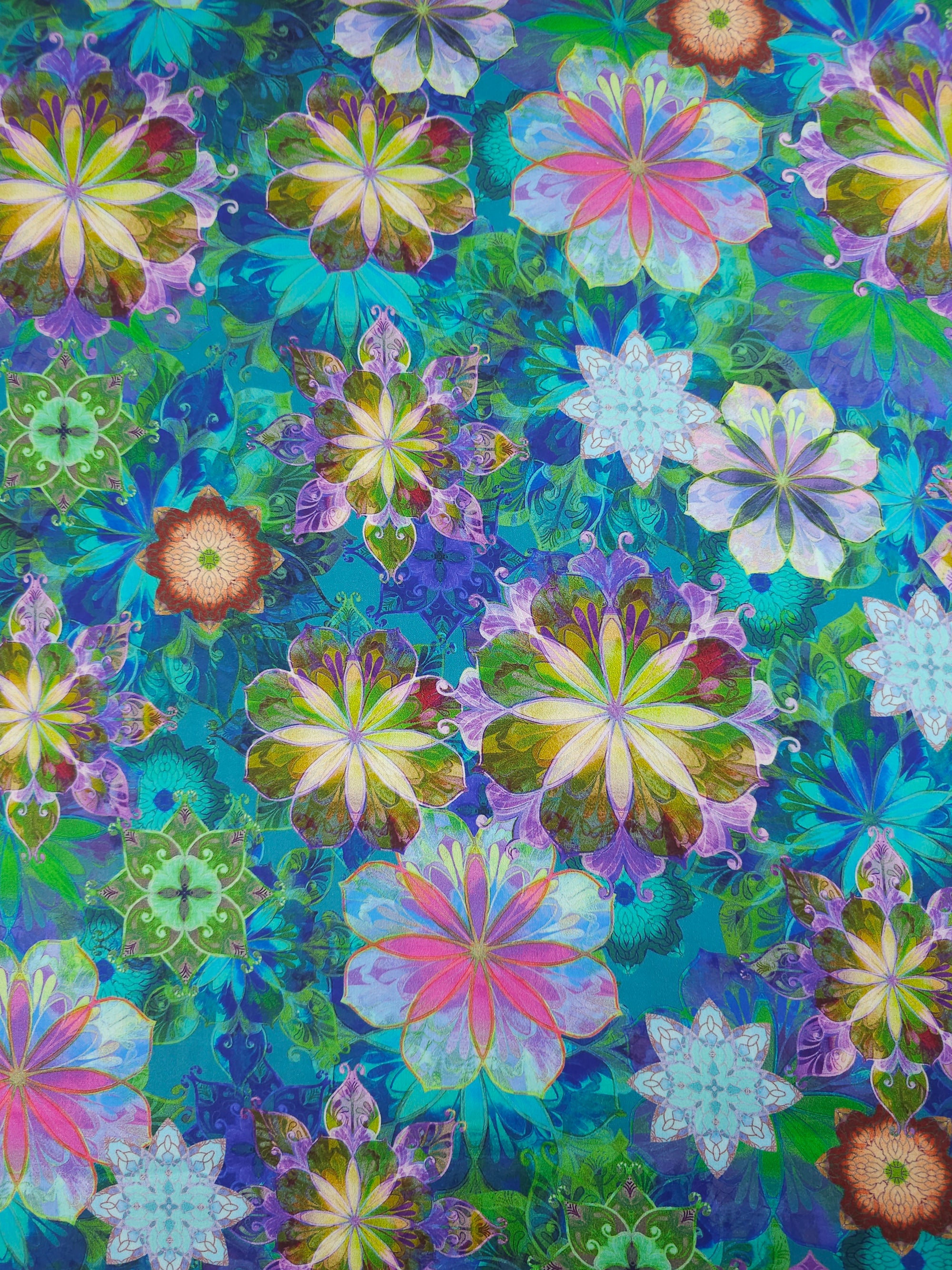 Dazzle Venice Floral Cotton Sateen 108" - Robert Kaufman *EXTRA WIDE*