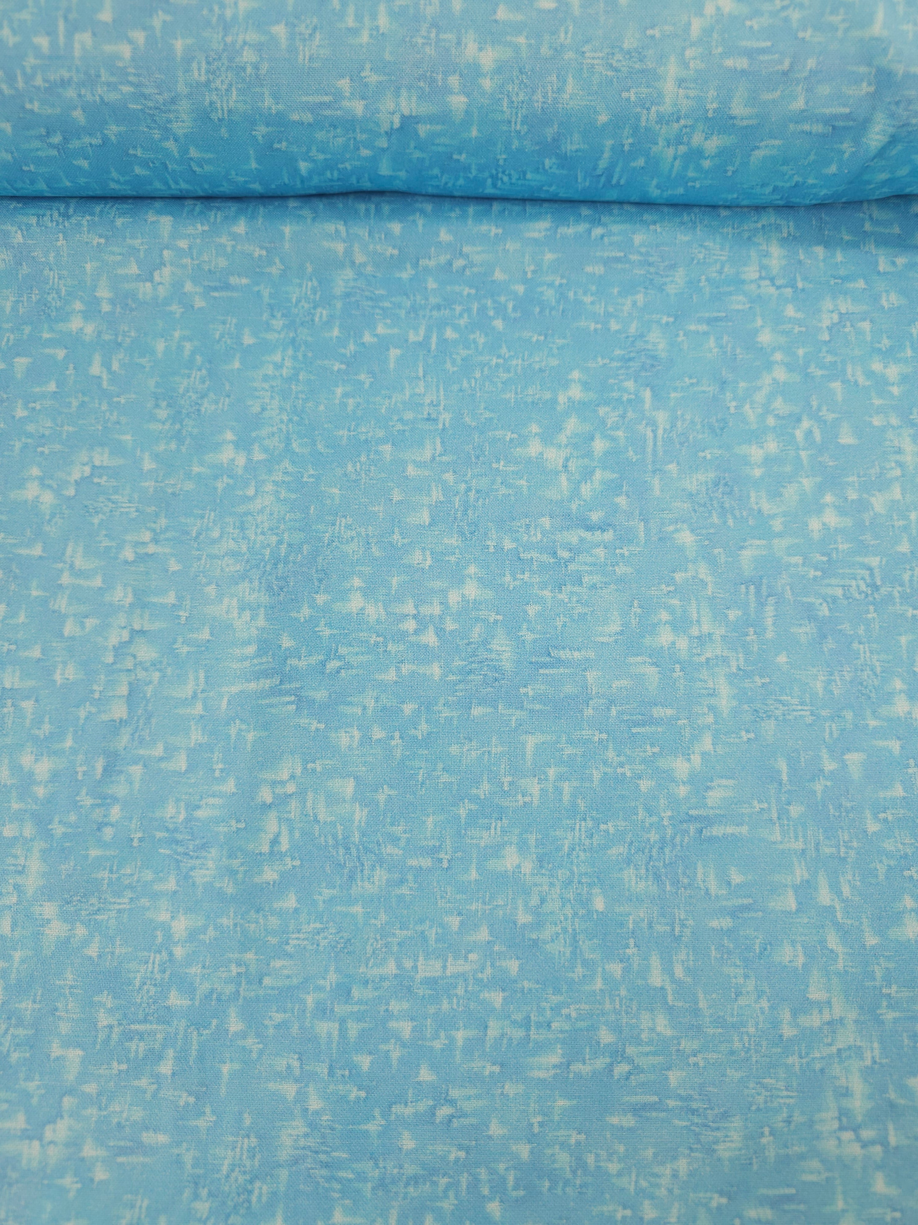 Blue Abstract Clear Waters 100% Cotton