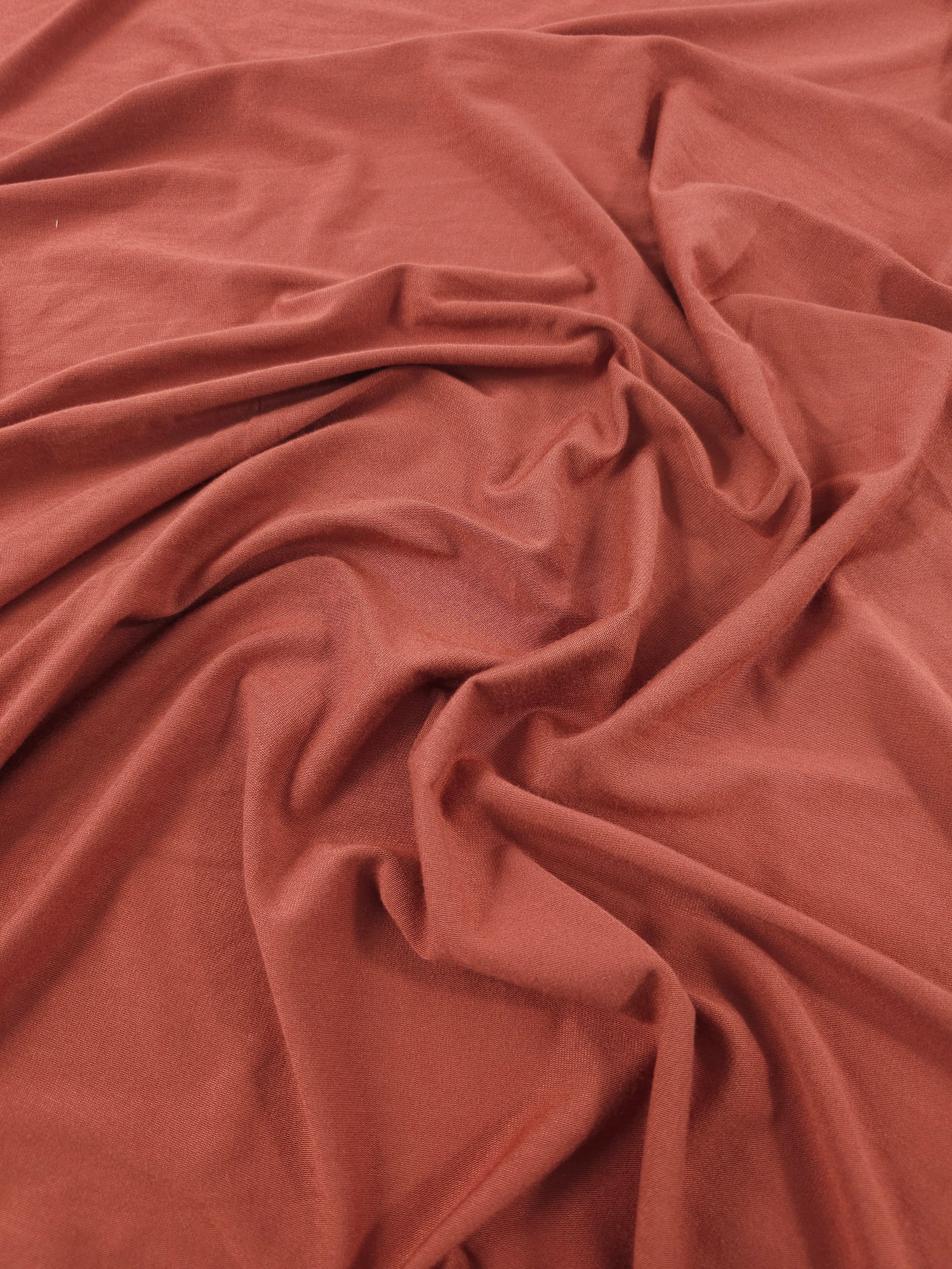 Terracotta Organic Bamboo Cotton Jersey