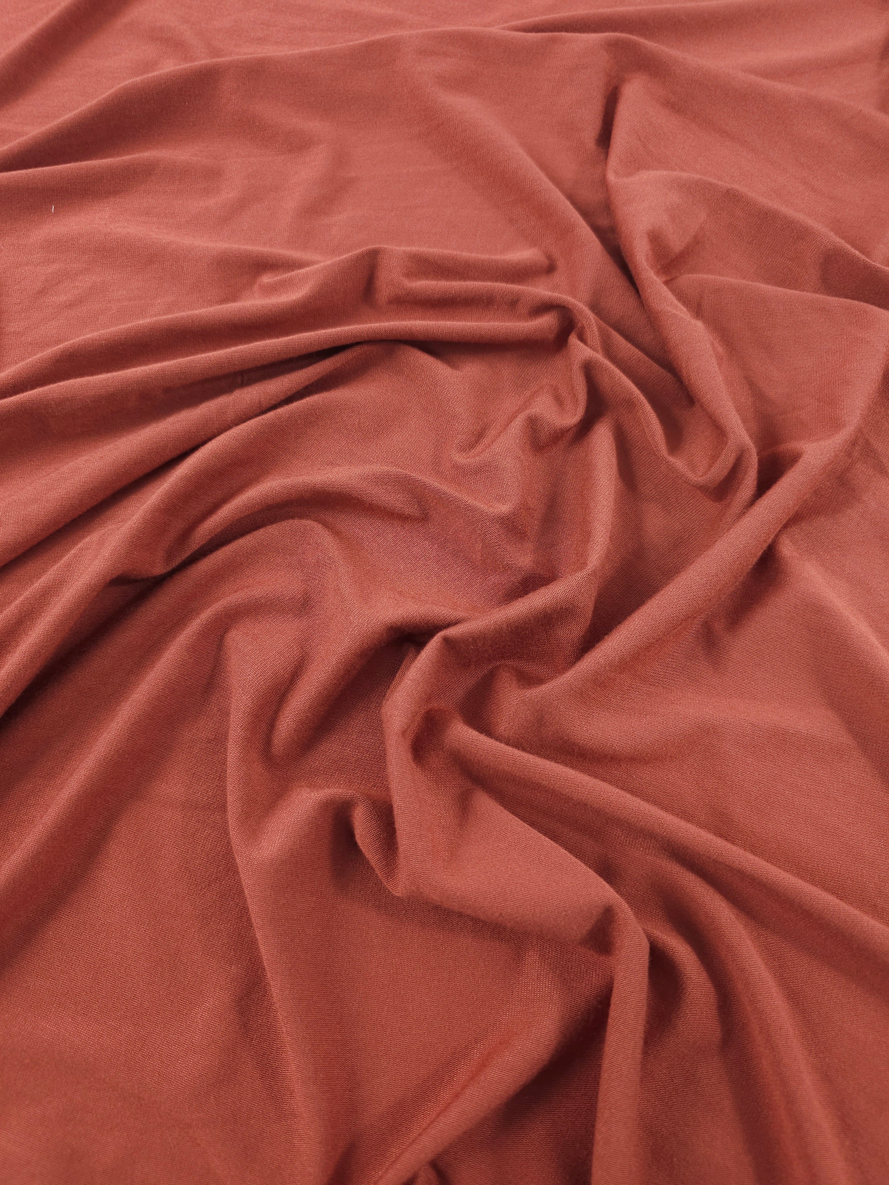 Terracotta Organic Bamboo Cotton Jersey