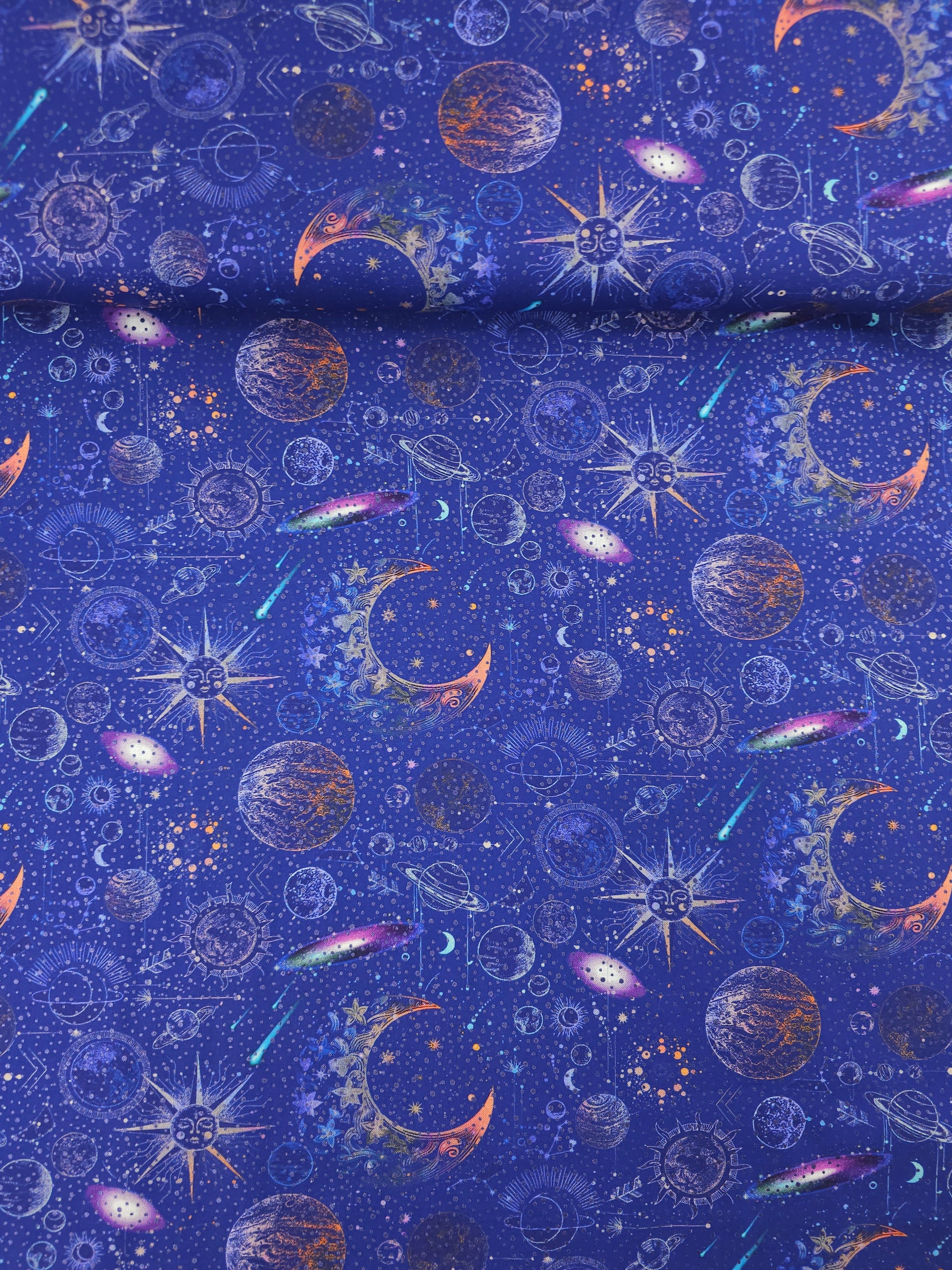 Indigo Blue Astronomical Skies 100% Cotton - Benartex