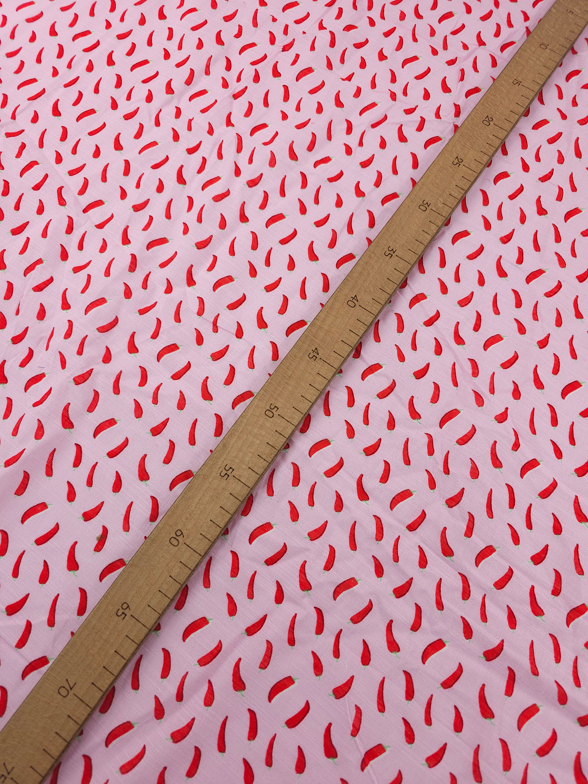 Light Pink/Red Tossed Chilies Flax Cotton - M&S