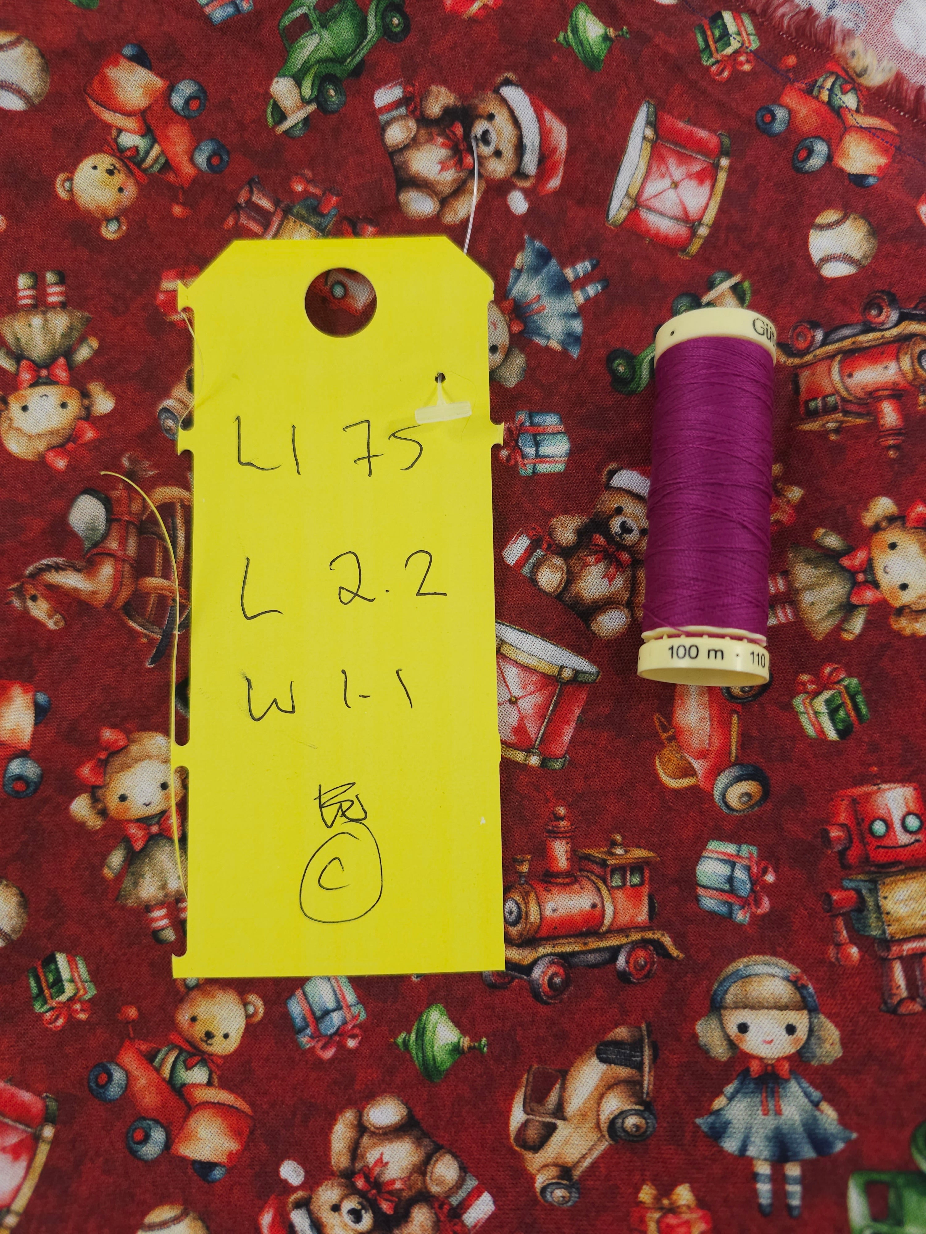 Red Christmas Cotton- 2.2m piece
