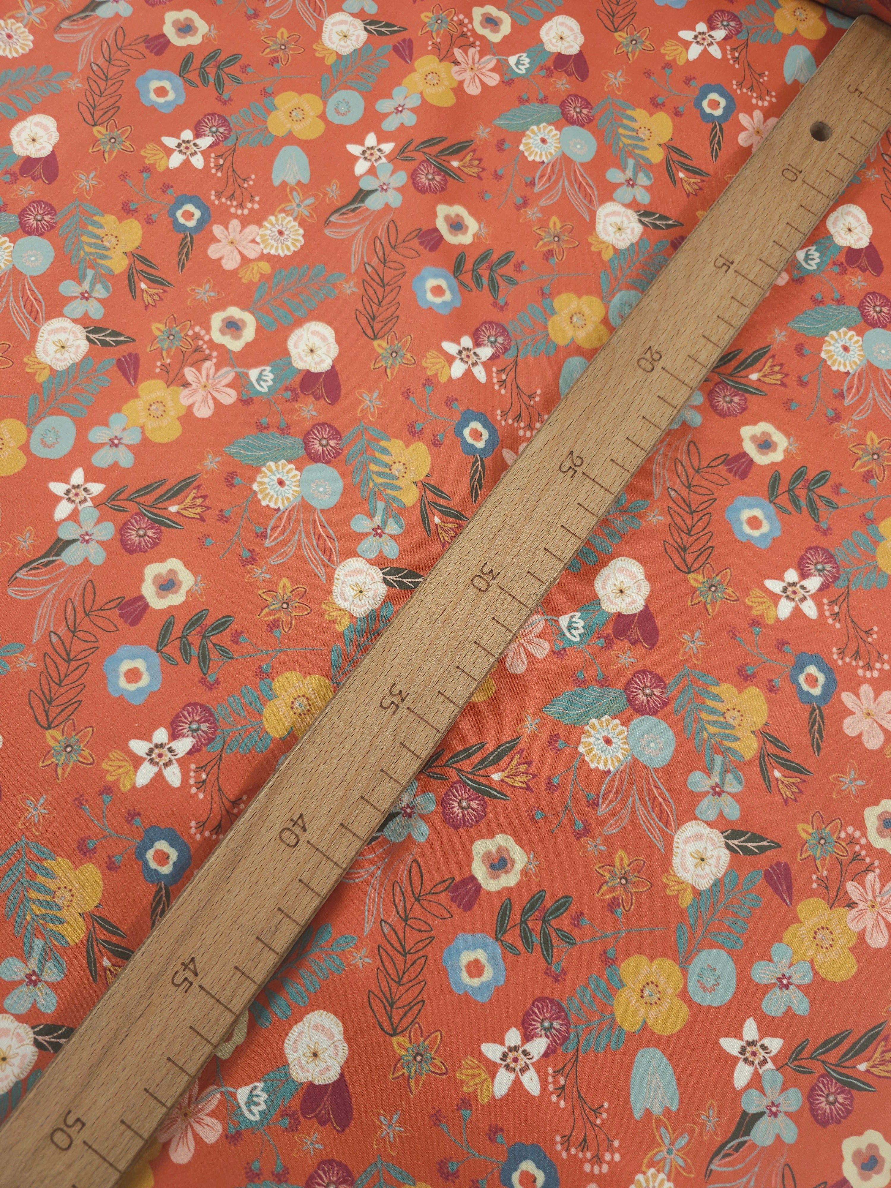 Rustic Floral Burst 100% Cotton 57"