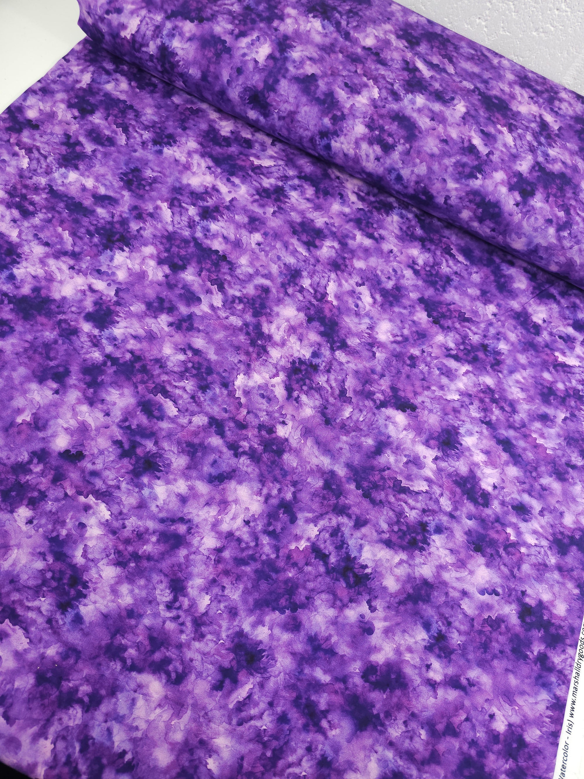 Purple Iris Watercolour Smoke 100% Cotton 108" *EXTRA WIDE*