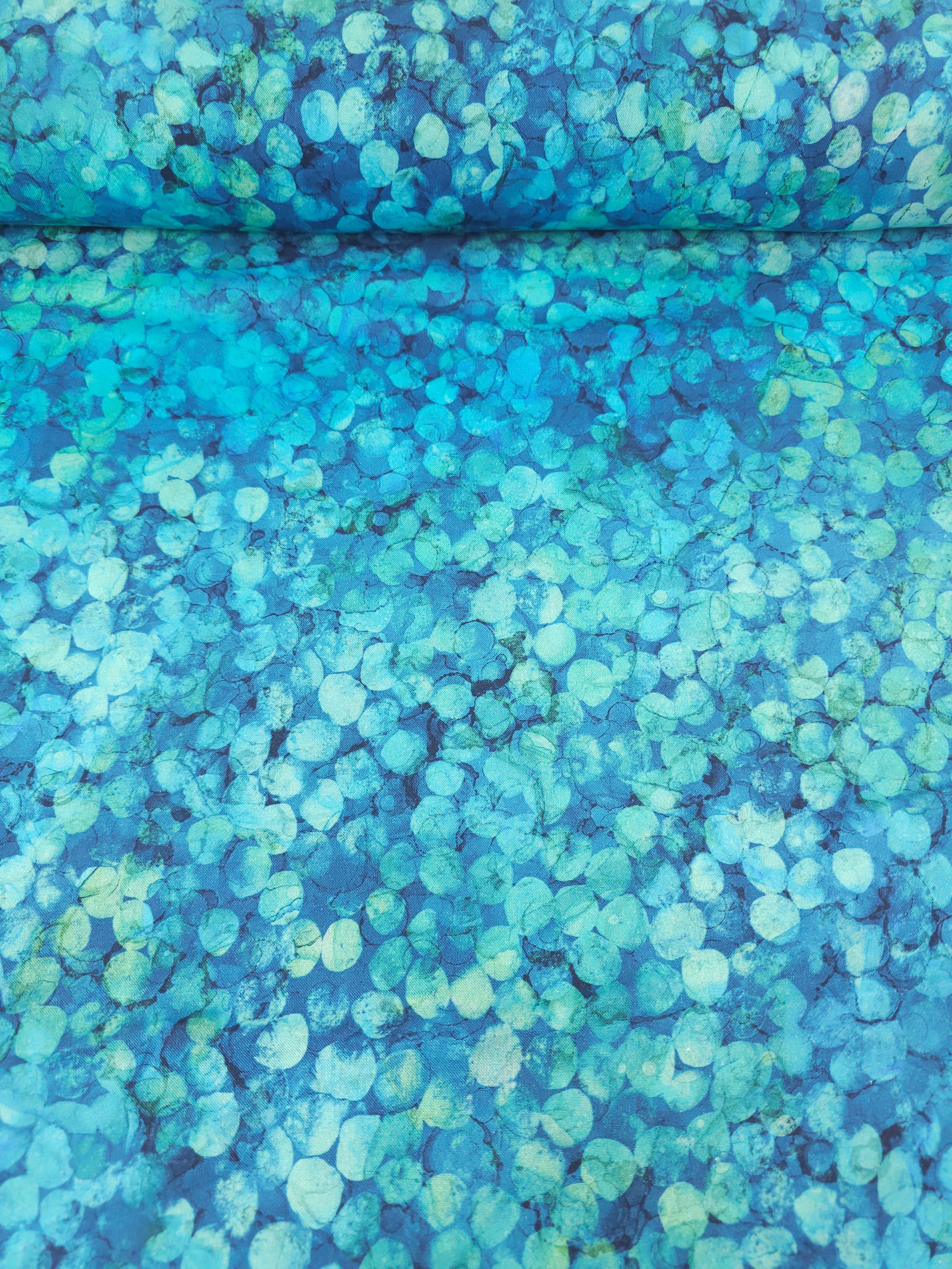 Light Blue Confetti Petals 100% Cotton