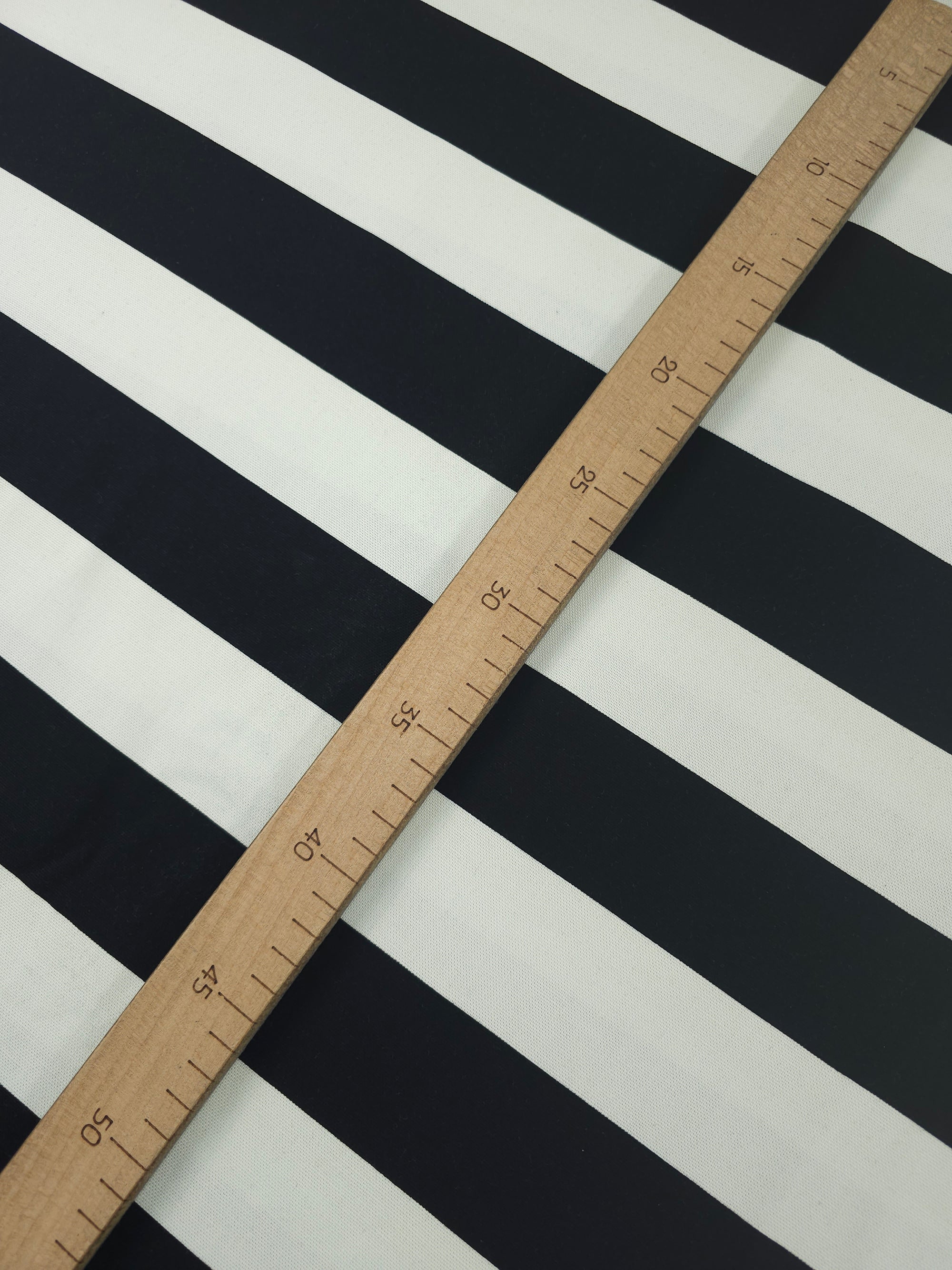 Black/Ivory Block Stripe Lightweight Canvas Cotton