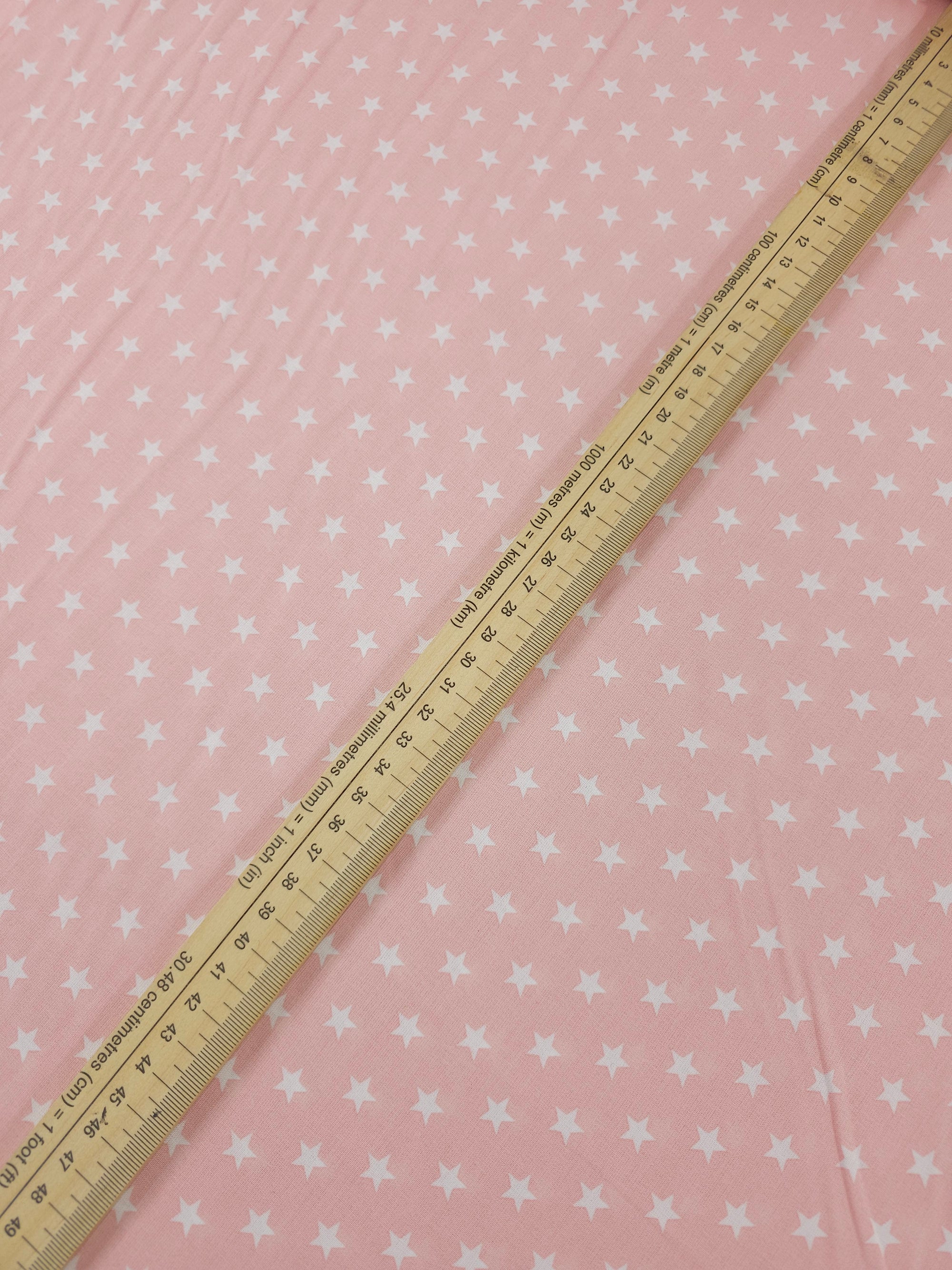 Light Pink Petit Stars 100% Cotton 60"