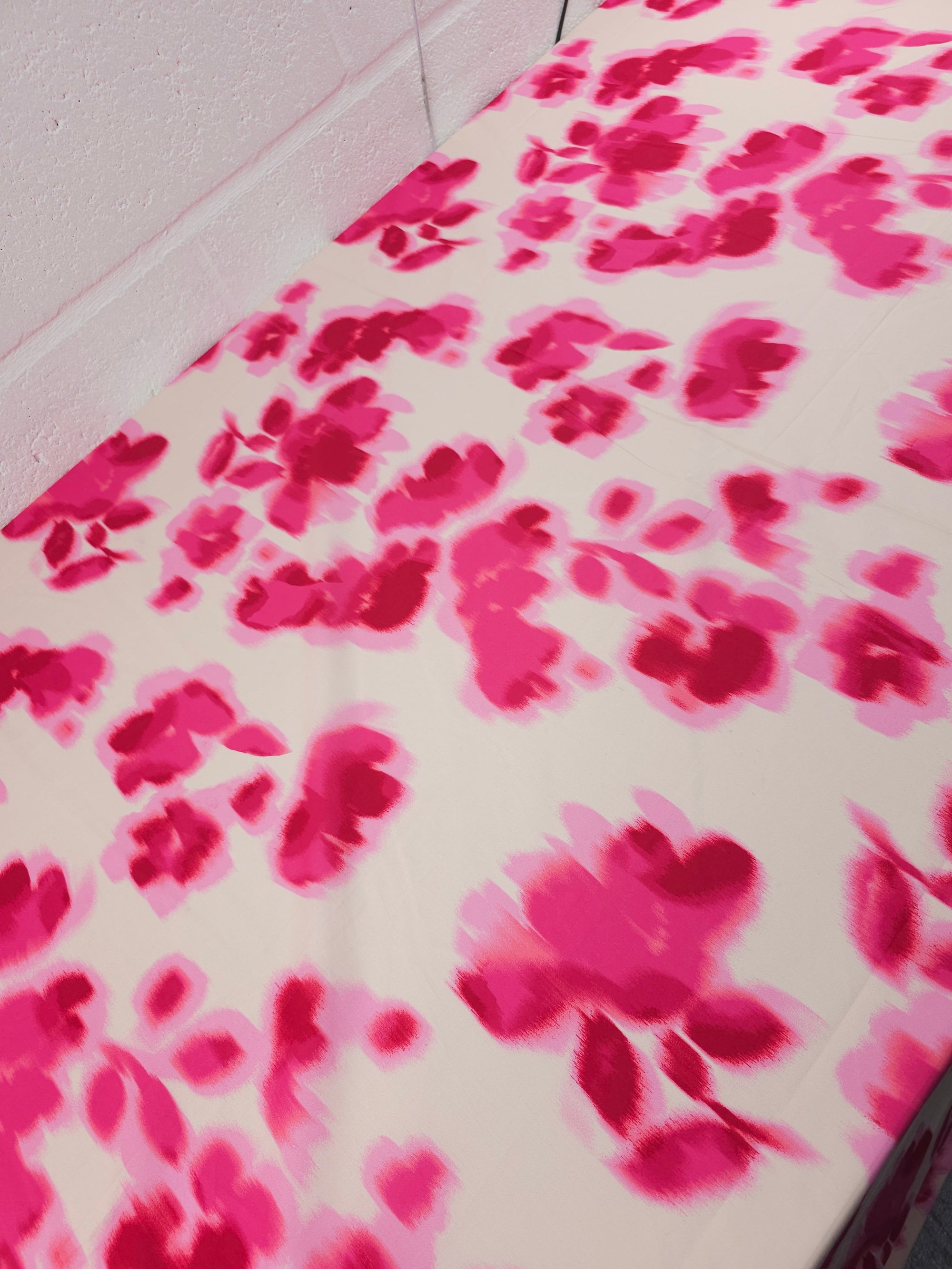 Fuchsia/Hot Pink Blur Splodge Cotton Sateen