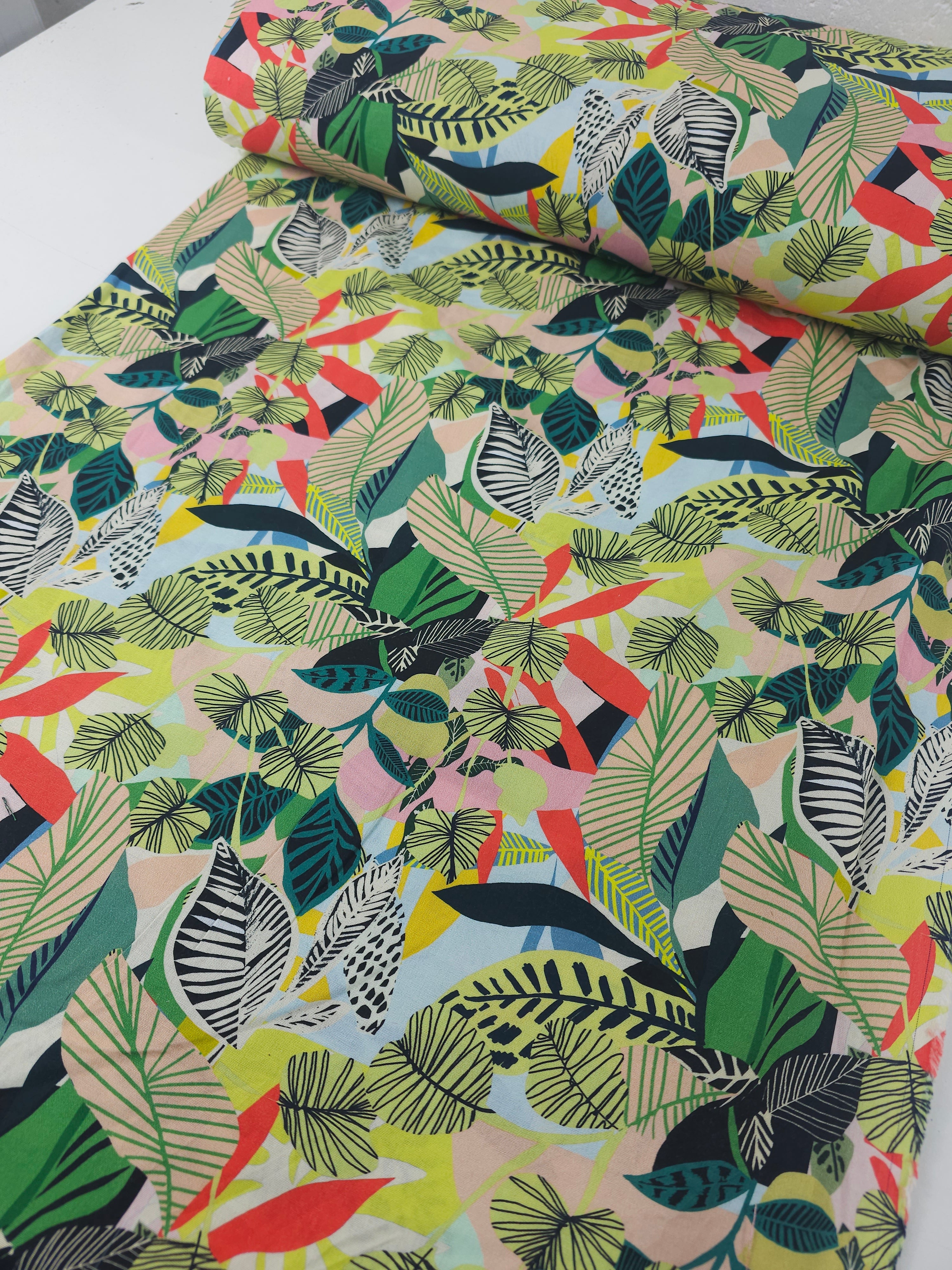 Jungle Abstract Botanica 100% Cotton - Kitty McCall x Free Spirit