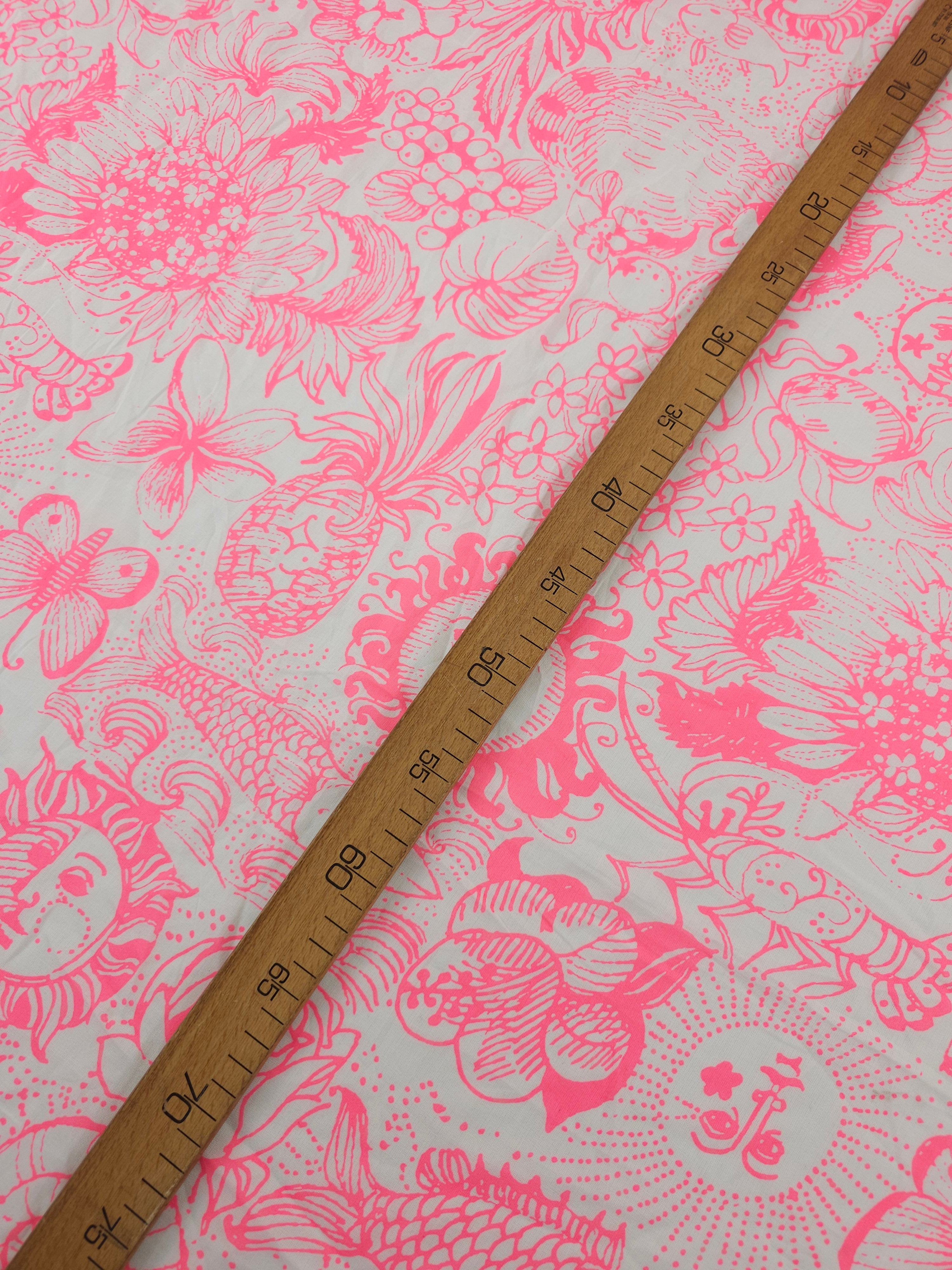 Neon Pink Celestial Sea Floral Lightweight Cotton - Lilly Pulitzer