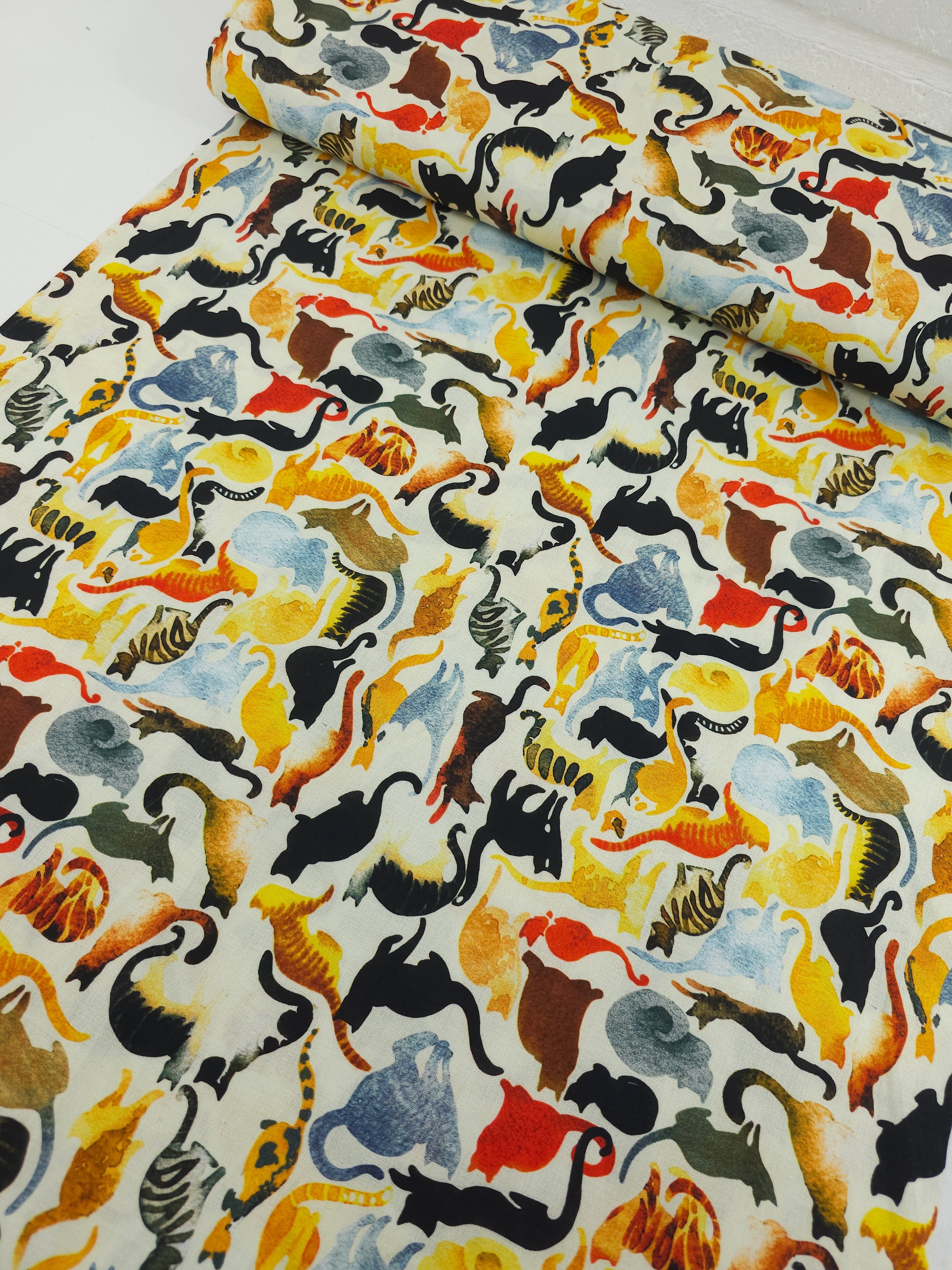 Multi Cat Party 100% Cotton - Joann