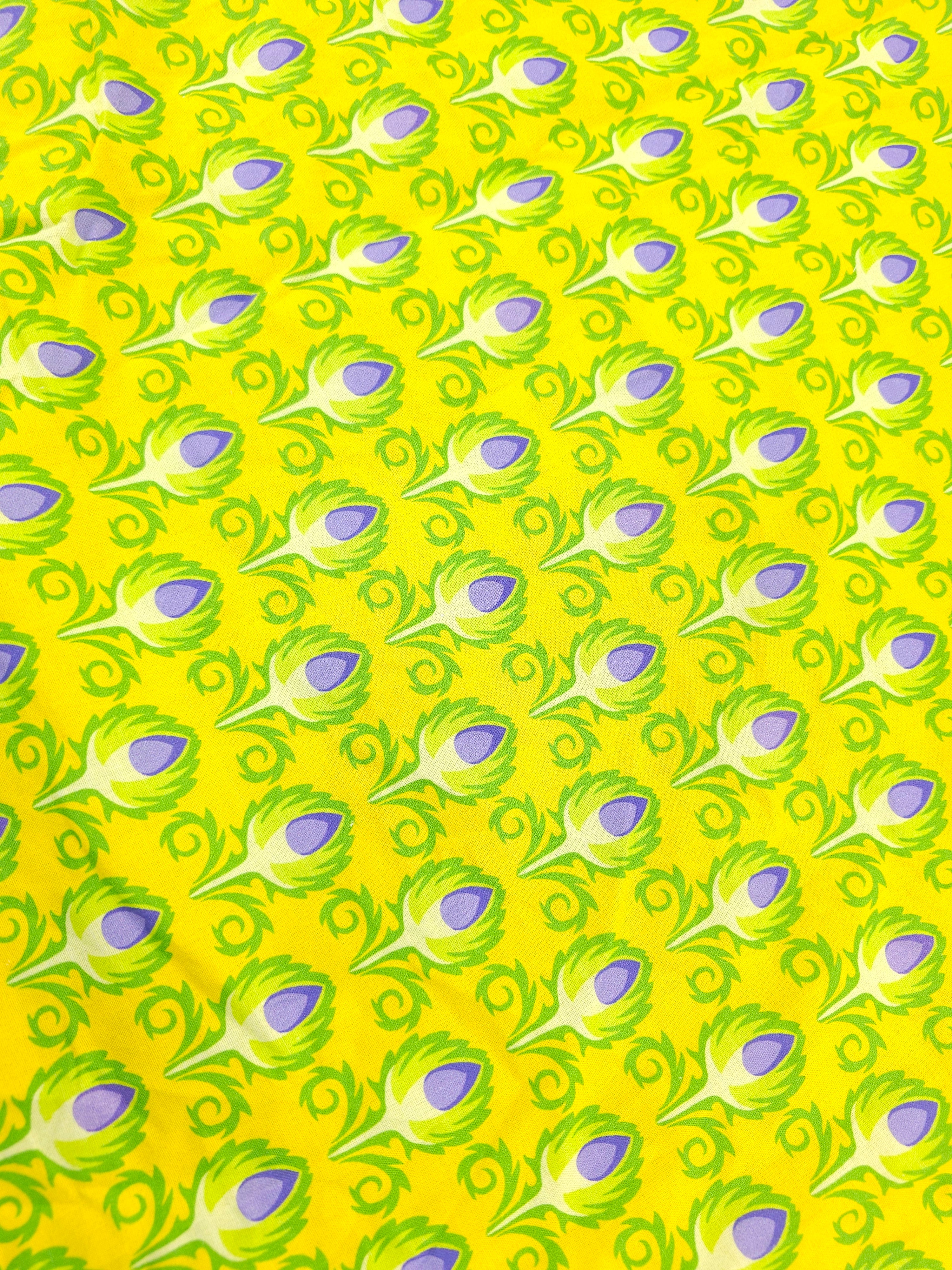 Yellow artichoke Cotton- 1.7m piece