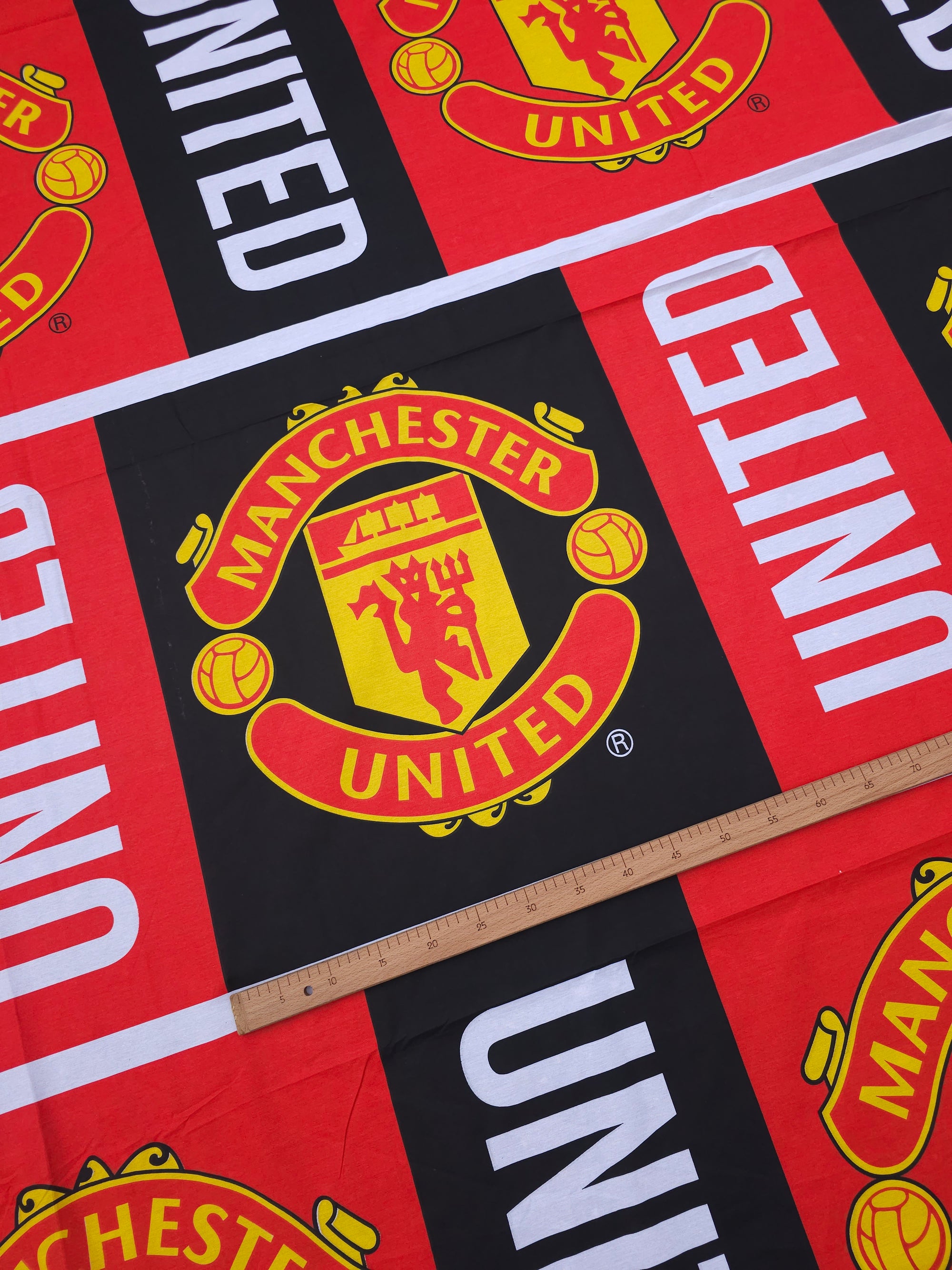 Manchester United FC Large Emblem 100% Cotton Football Fabric 102" *EXTRA WIDE*